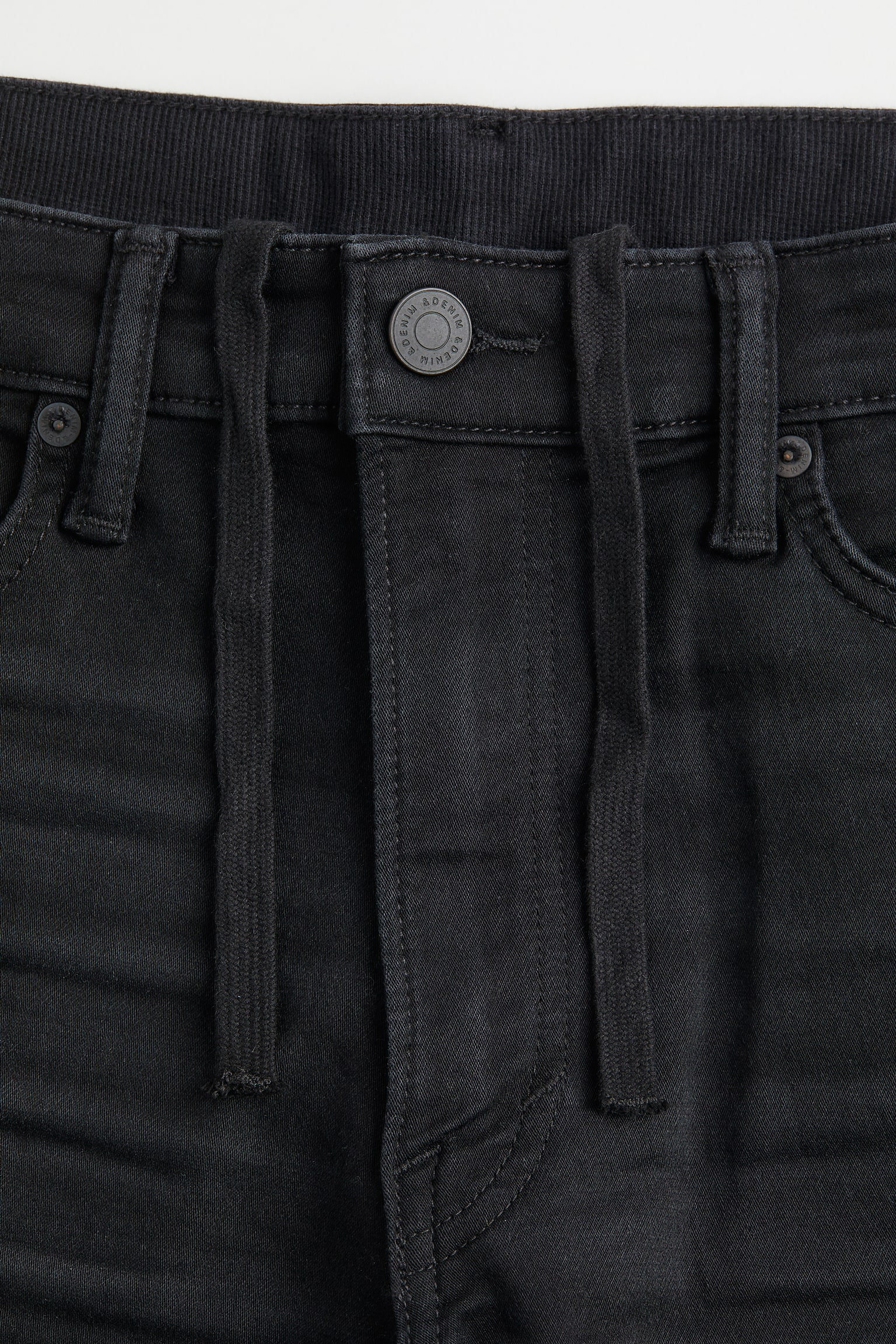 Hybrid Regular Denim Shorts - Black/Dark denim blue/Light denim blue/Pale denim grey - 3