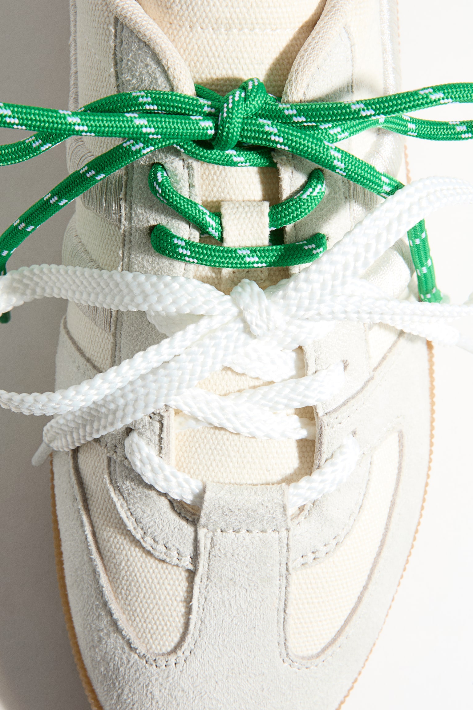 2-pack shoe laces - Green/White/Black/White - 2