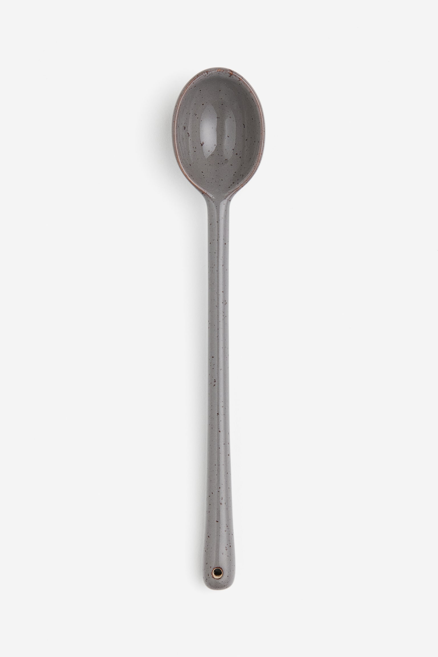 Stoneware serving spoon - Grey - 1