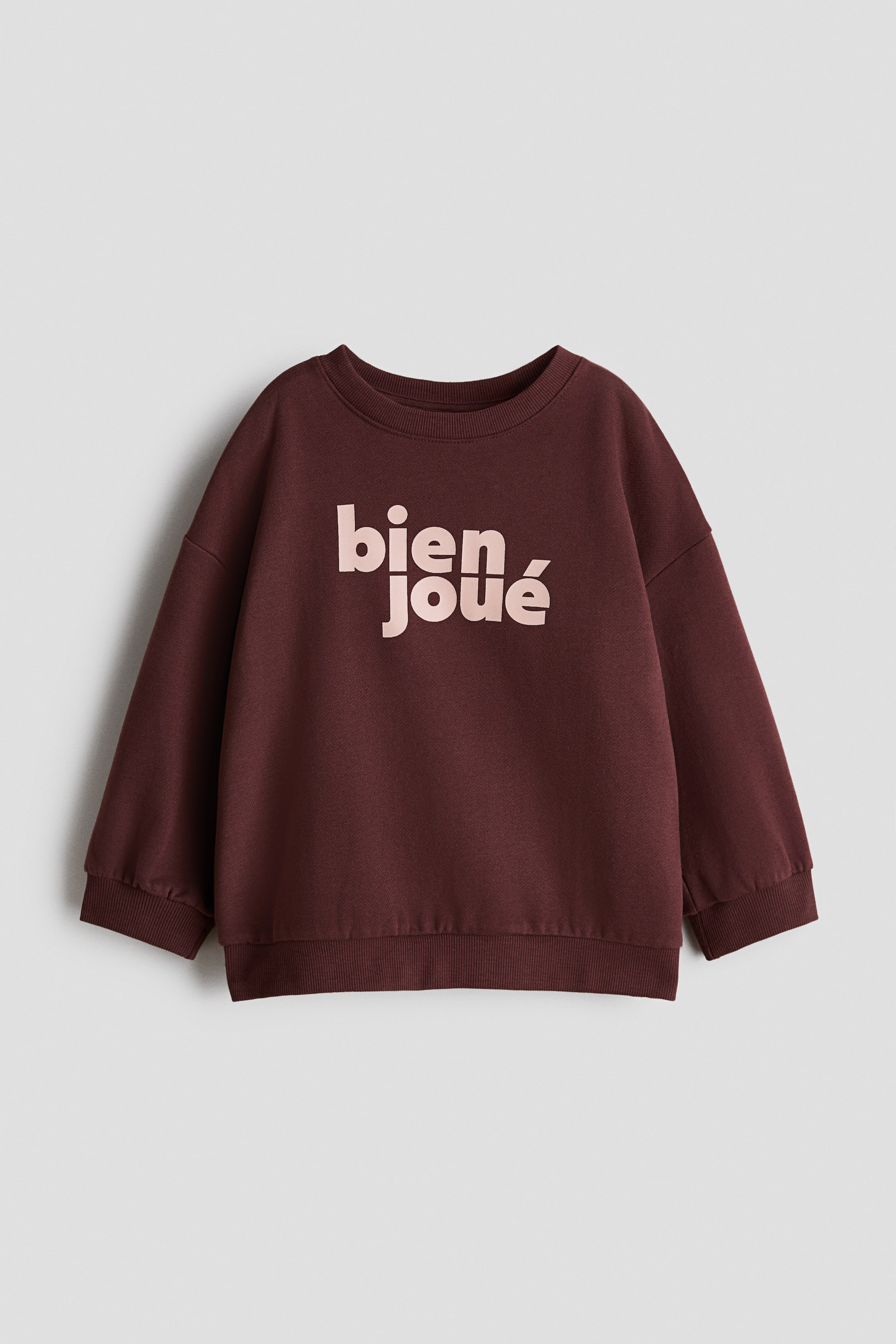 Ver imagen más grande: Sudadera estampada de algodón - Marrón oscuro/Bien joué - NIÑOS | H&M ES 1