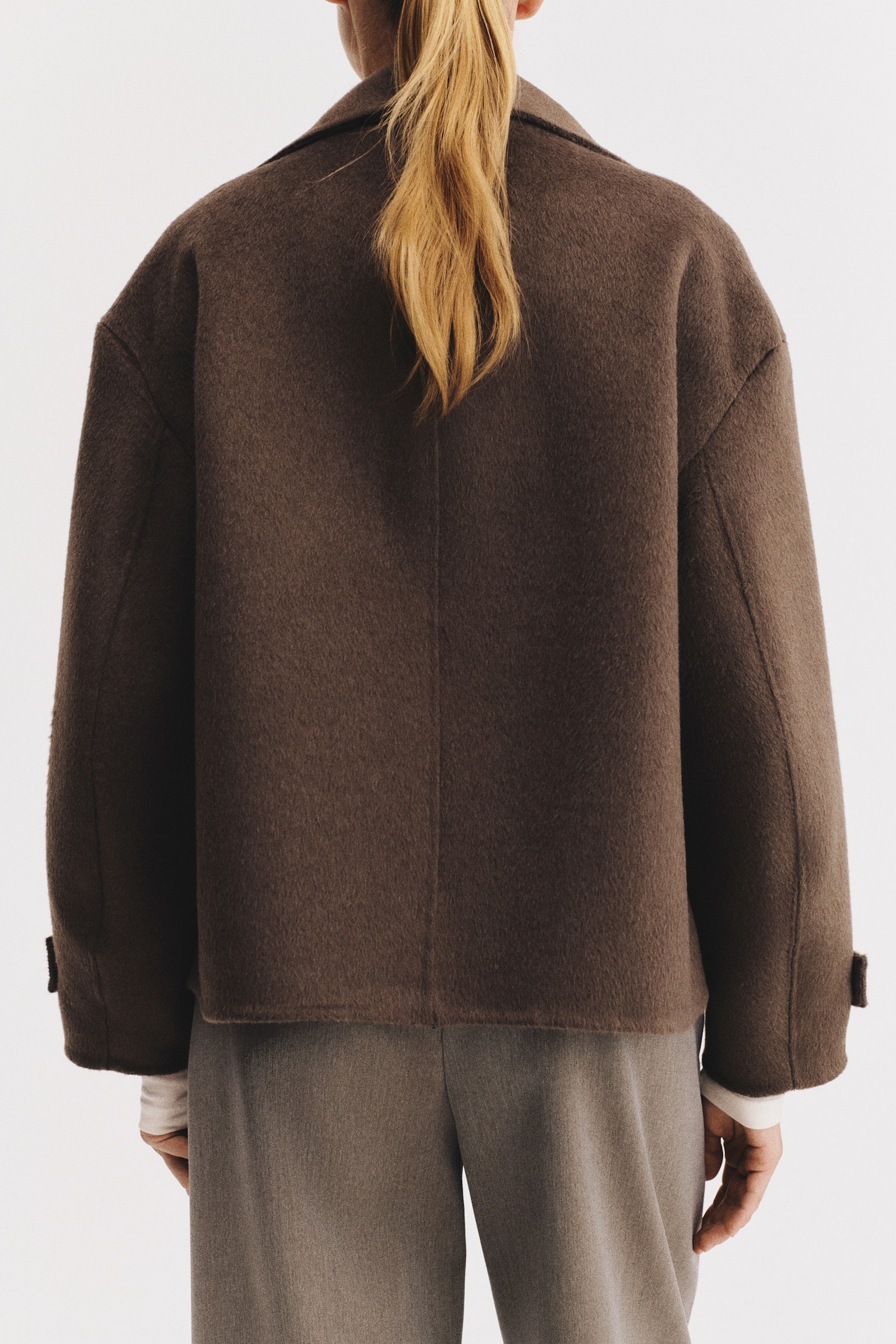 Женская куртка H&M Handmade Wool-Blend, цвет: Коричневый — фото 6