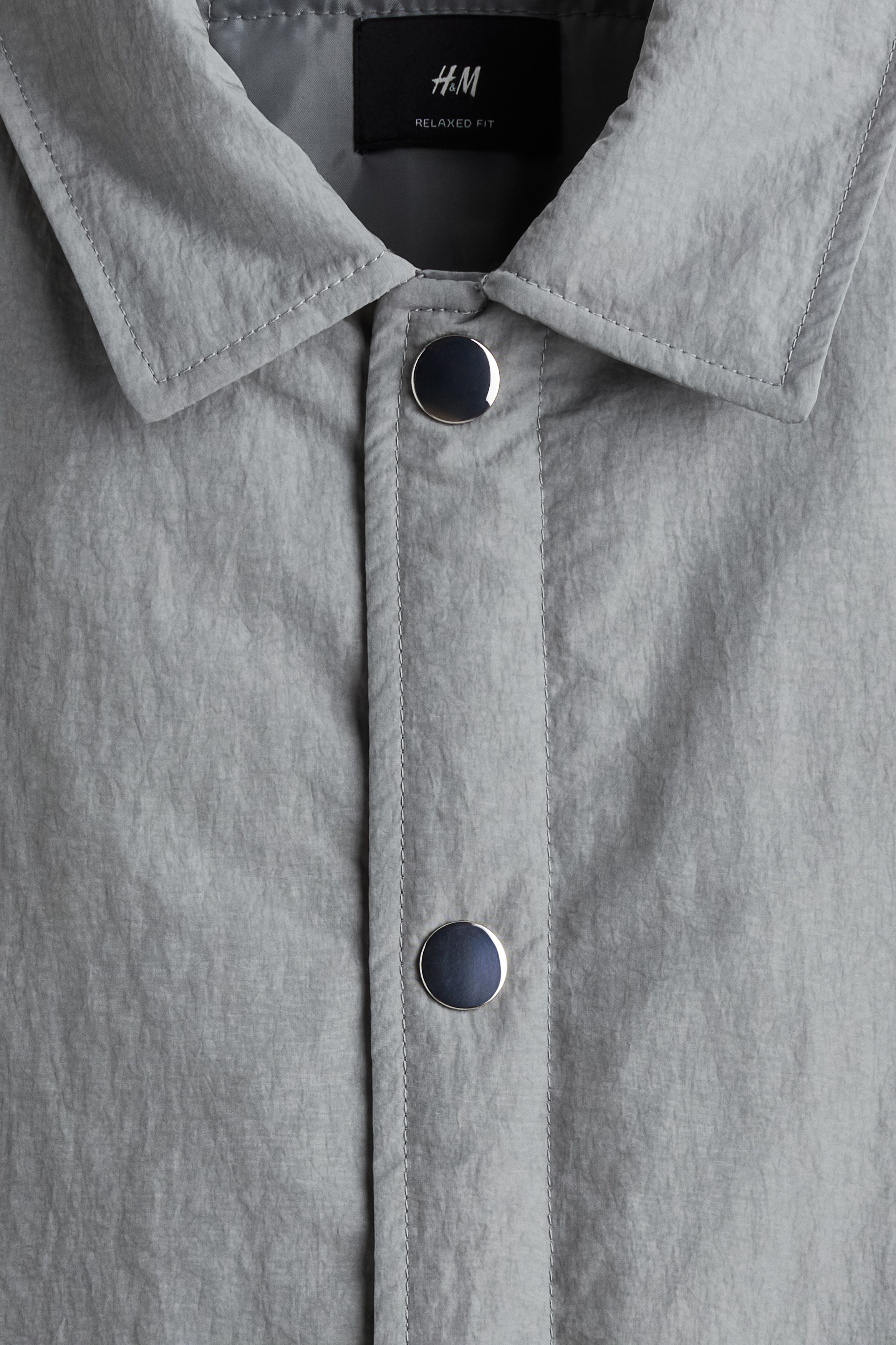 Relaxed Fit Padded nylon overshirt