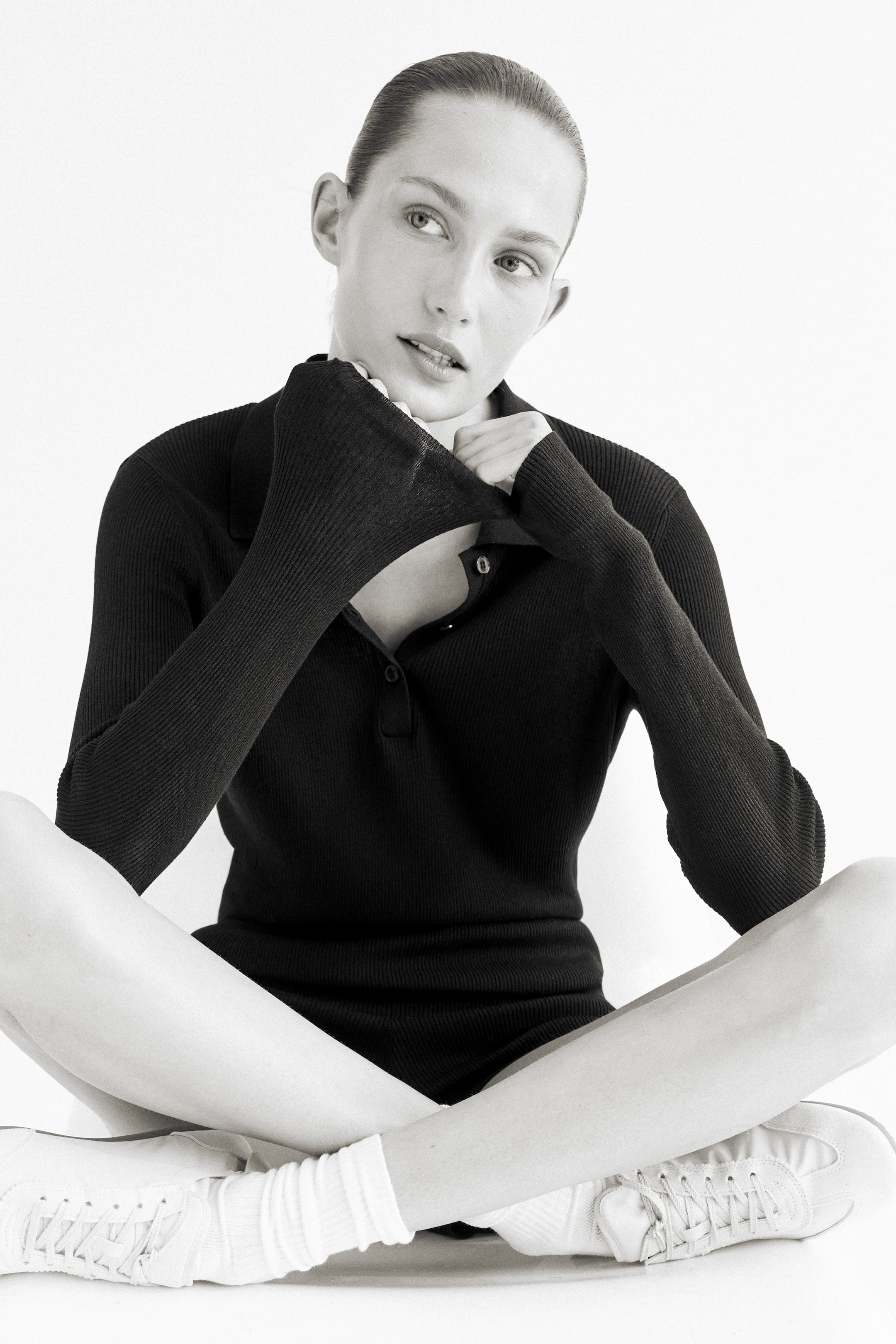 Женские рубашки H&M Rib-Knit Polo Shirt — фото 4