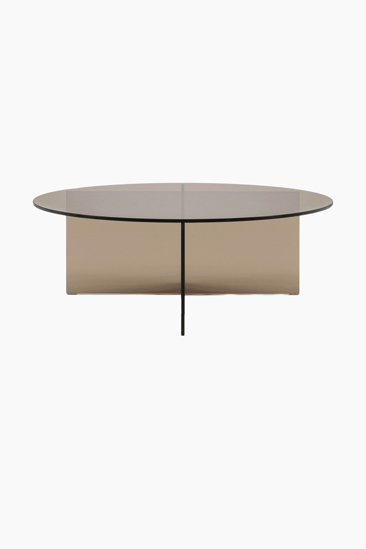 Glass Coffee Table - Grey/Brown