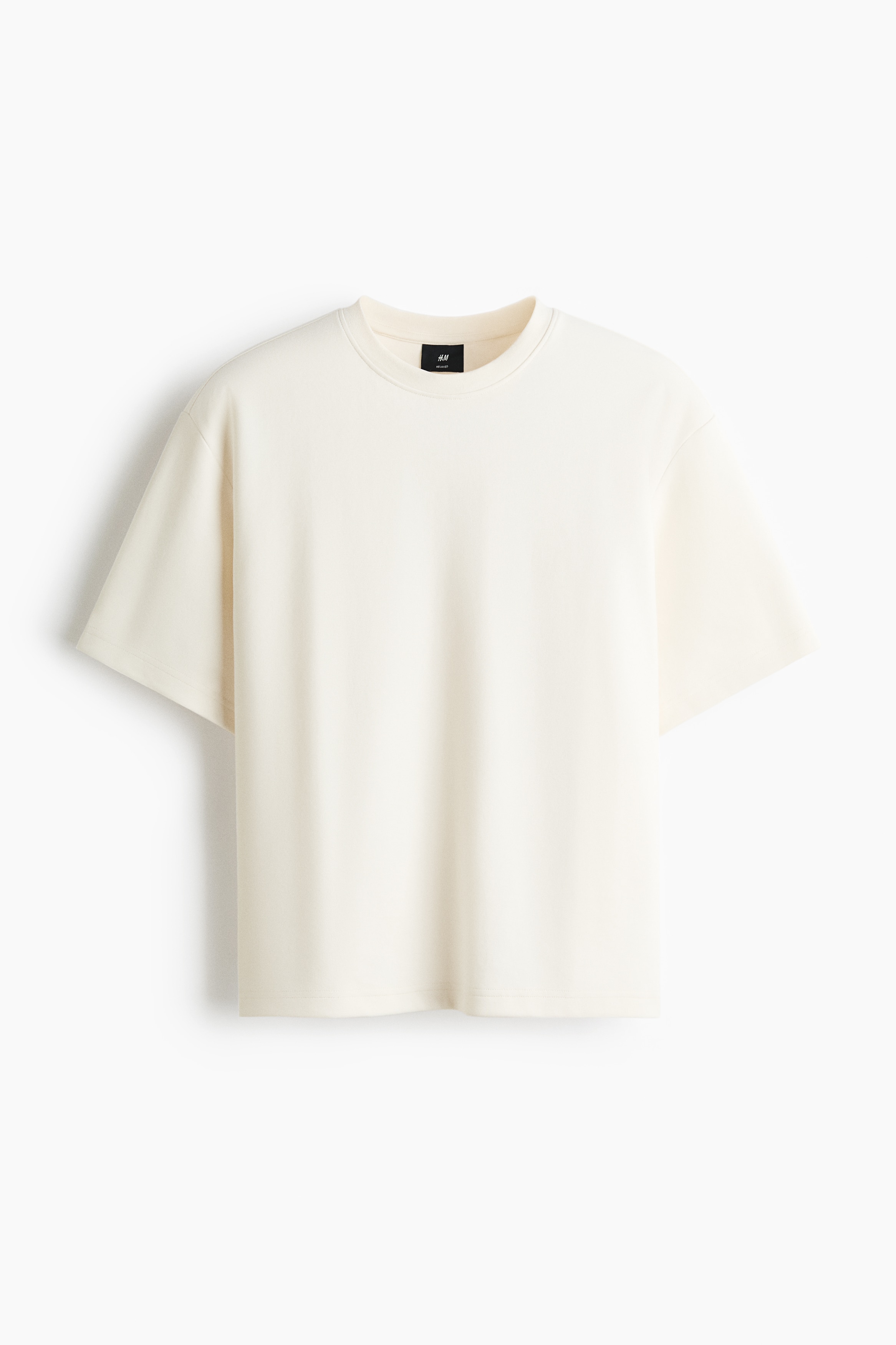 Relaxed Fit T-shirt - Light beige/Dark purple/Dark brown