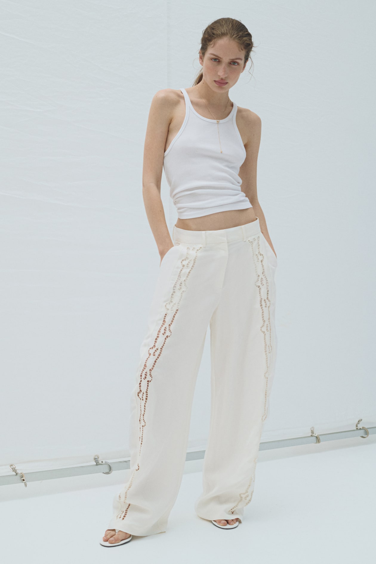 Linen-Blend Barrel Pants - image 2
