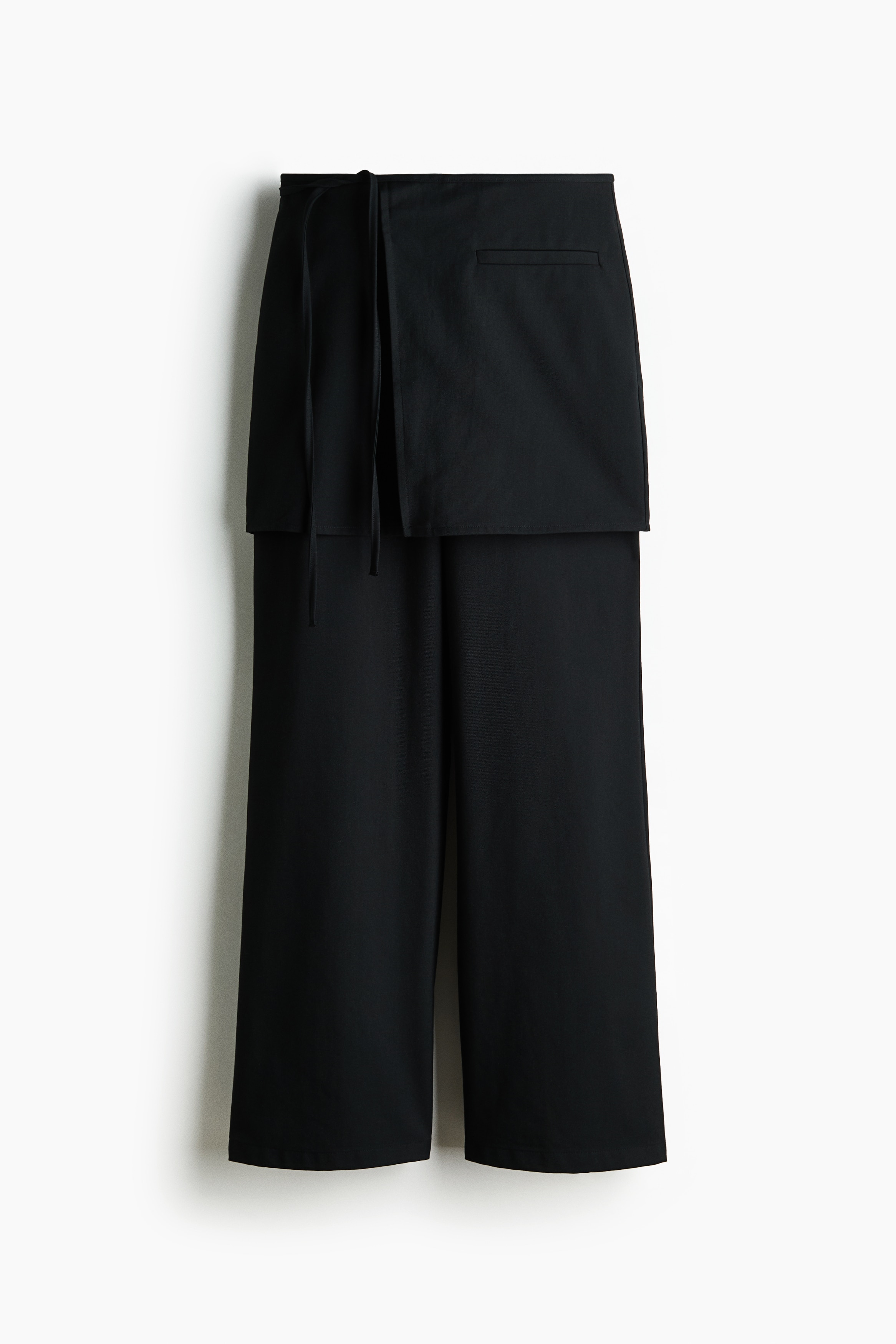 Skirt-layered trousers - 블랙/네이비 블루/라이트 데님 블루