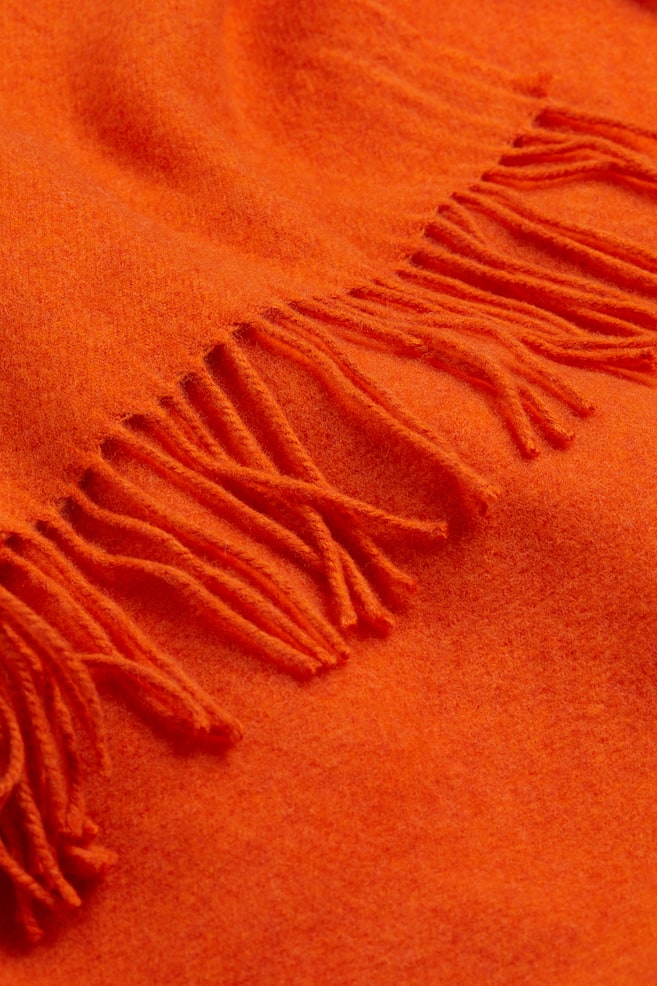 Wool-blend blanket - Orange/Brown/Green/Light turquoise - 2