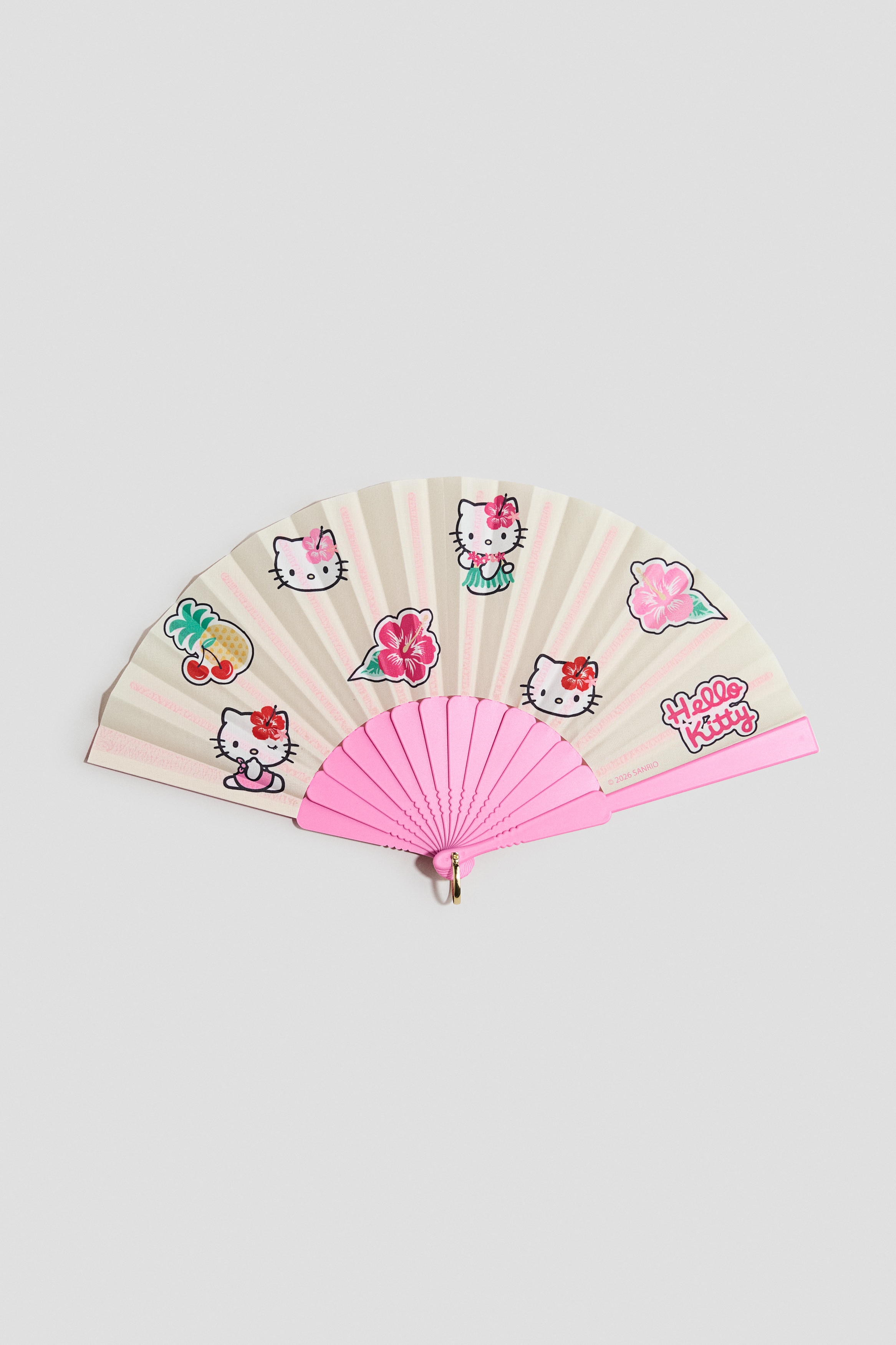 Pink/Hello Kitty Motif-Detail Folding Fan for kids | H&M US
