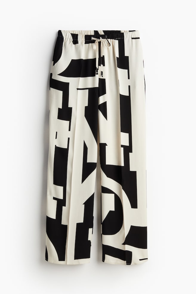 Pull-on trousers - Black/Patterned/Black/Patterned/Cream/Cream/Striped - 1