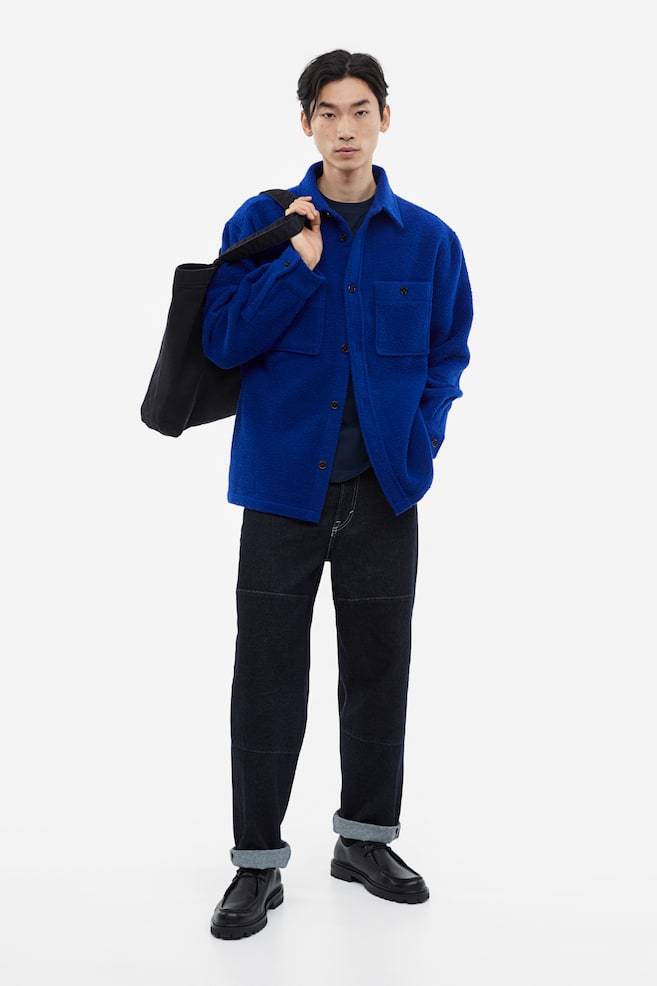 Loose Fit Overshirt - Bright blue/Navy blue/Forest green - 1