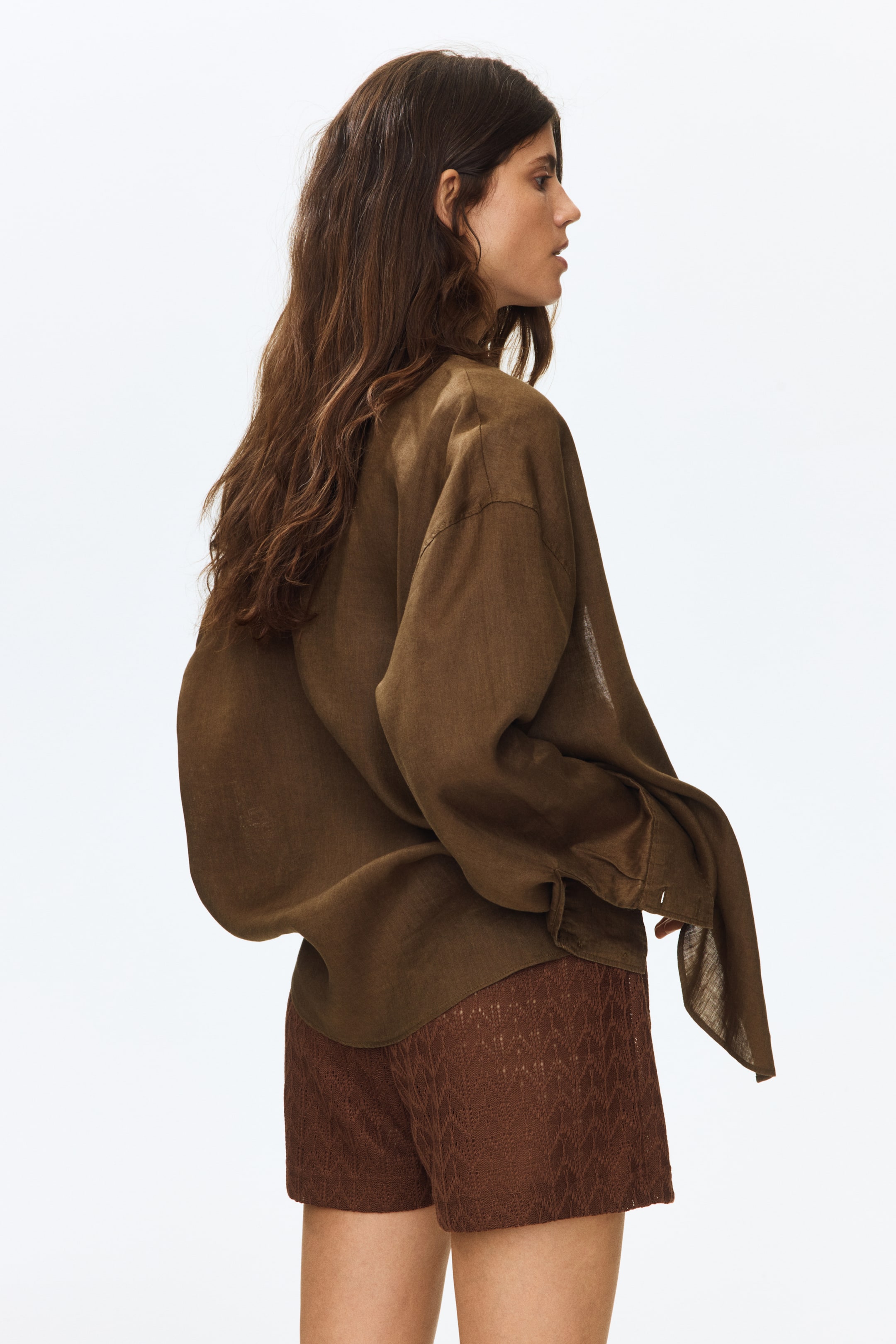 MAMA Pointelle-Knit Drawstring Shorts