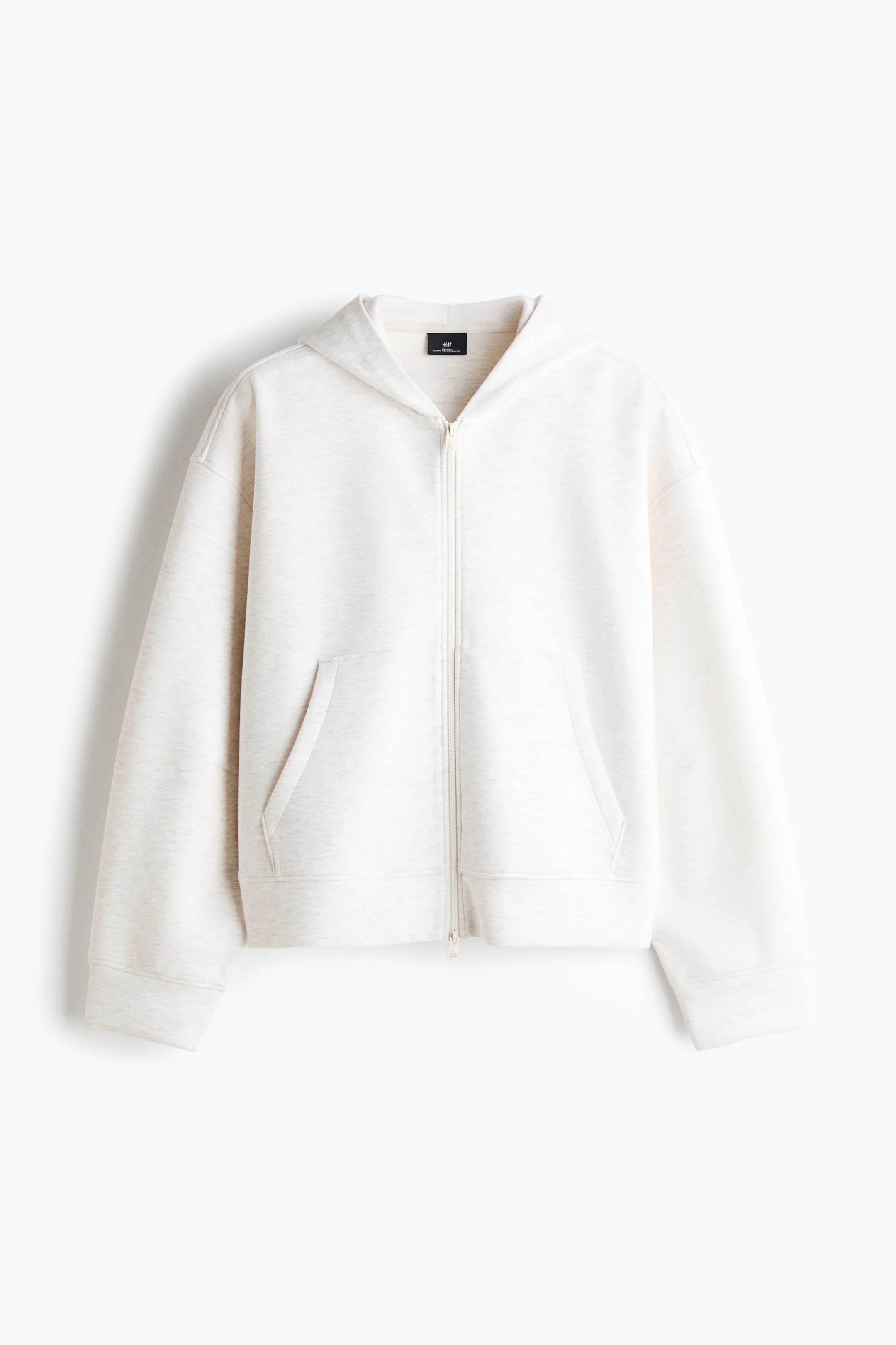 View larger image: Relaxed Fit Scuba zip-through hoodie - Ivory - Men | H&M 1