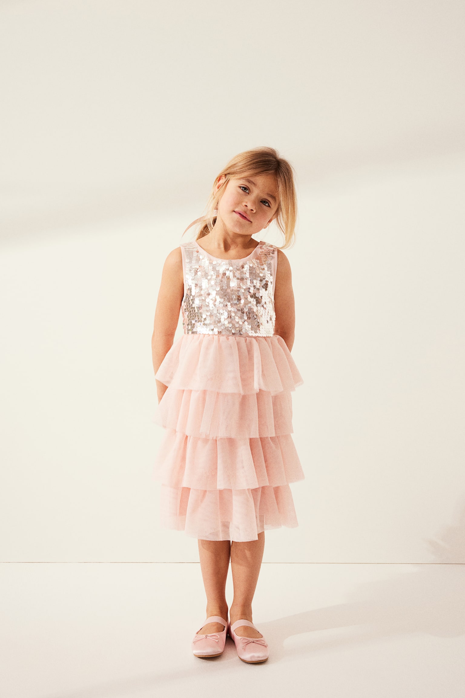 Sequined tulle dress - Light pink/White/Gradient - 3