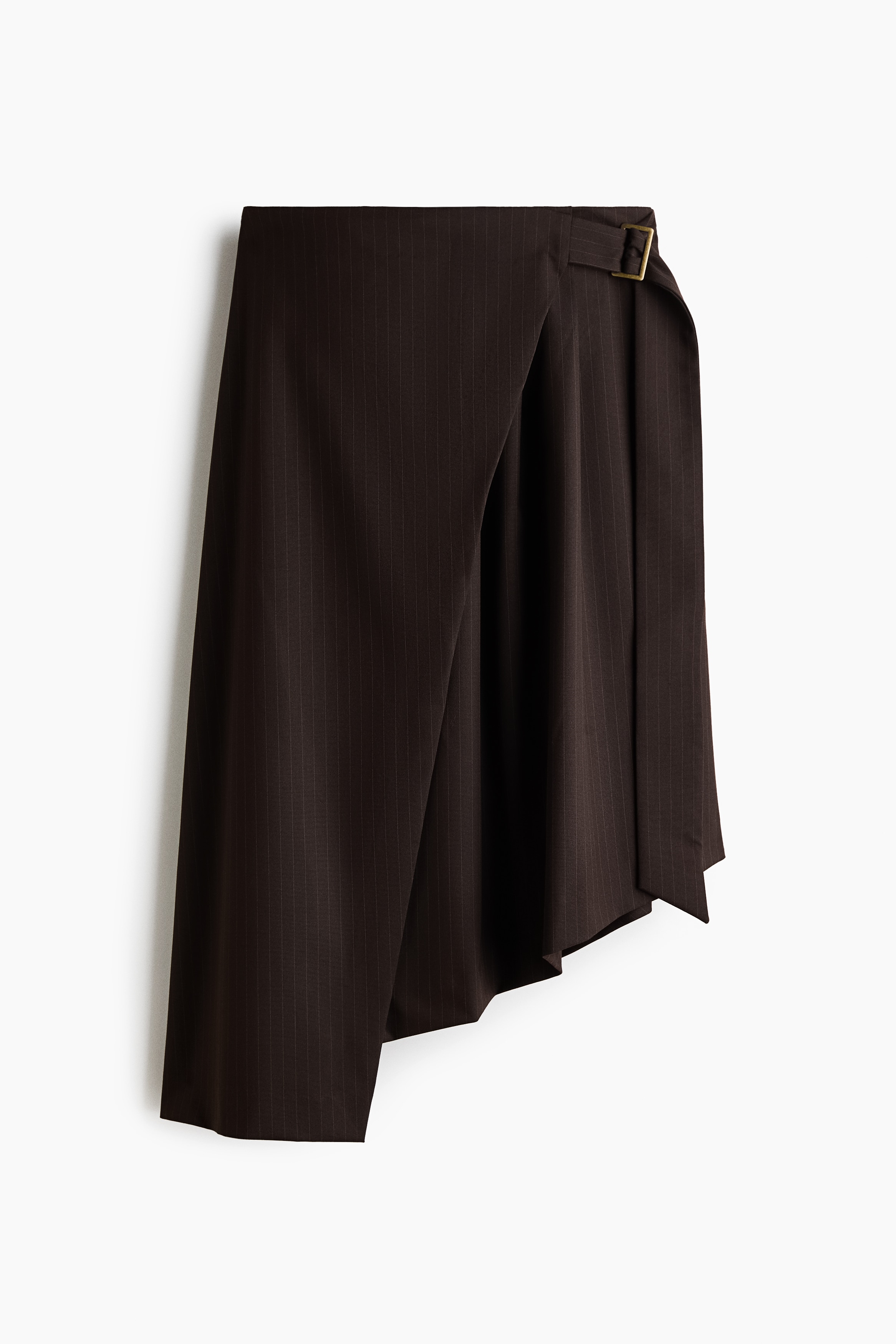 Asymmetric Belt-Detail Skirt