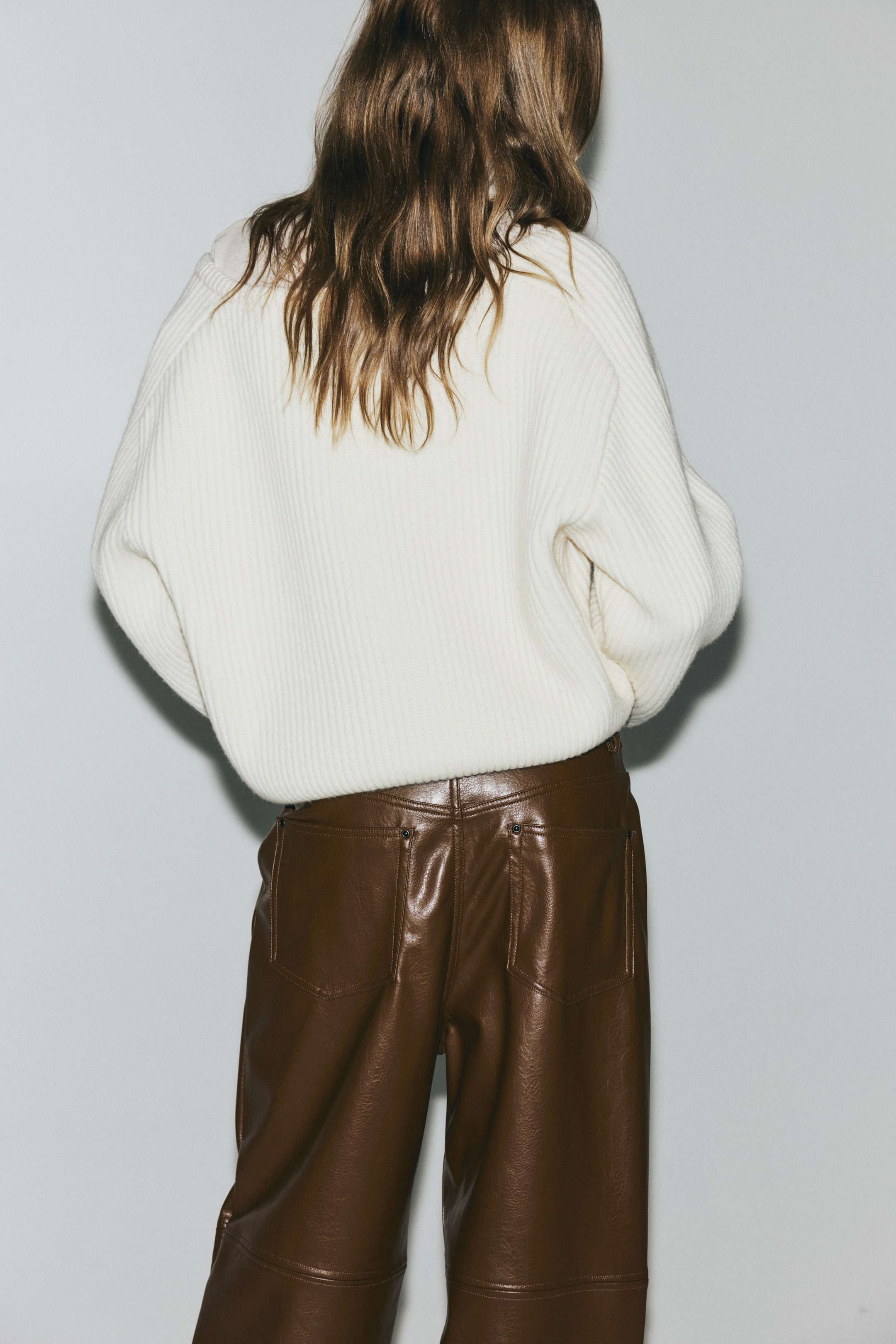 Se større billede: Coatede bukser - Brun - DAME | H&M DK 3