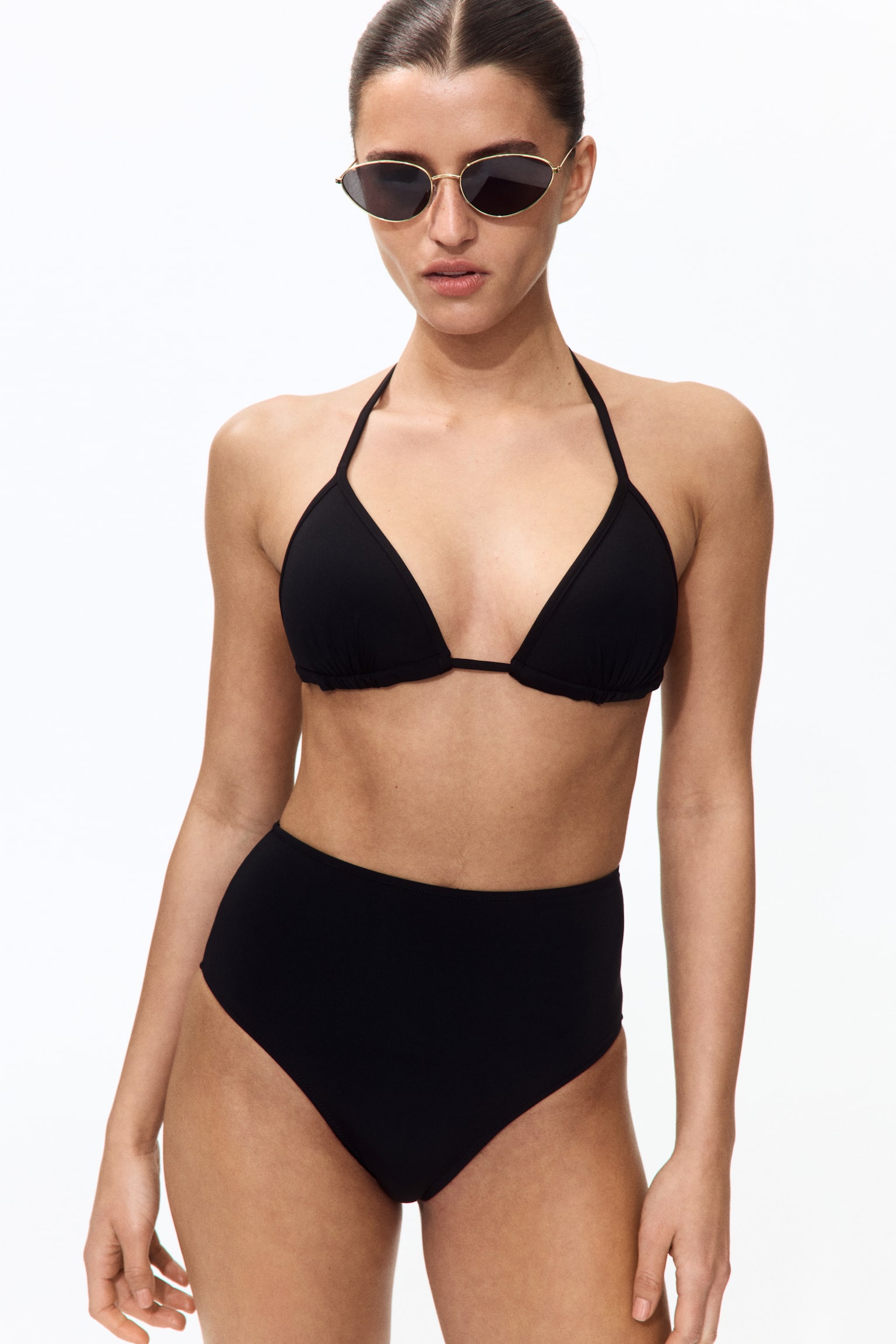 תחתוני ביקיני High Waist - Black - 2