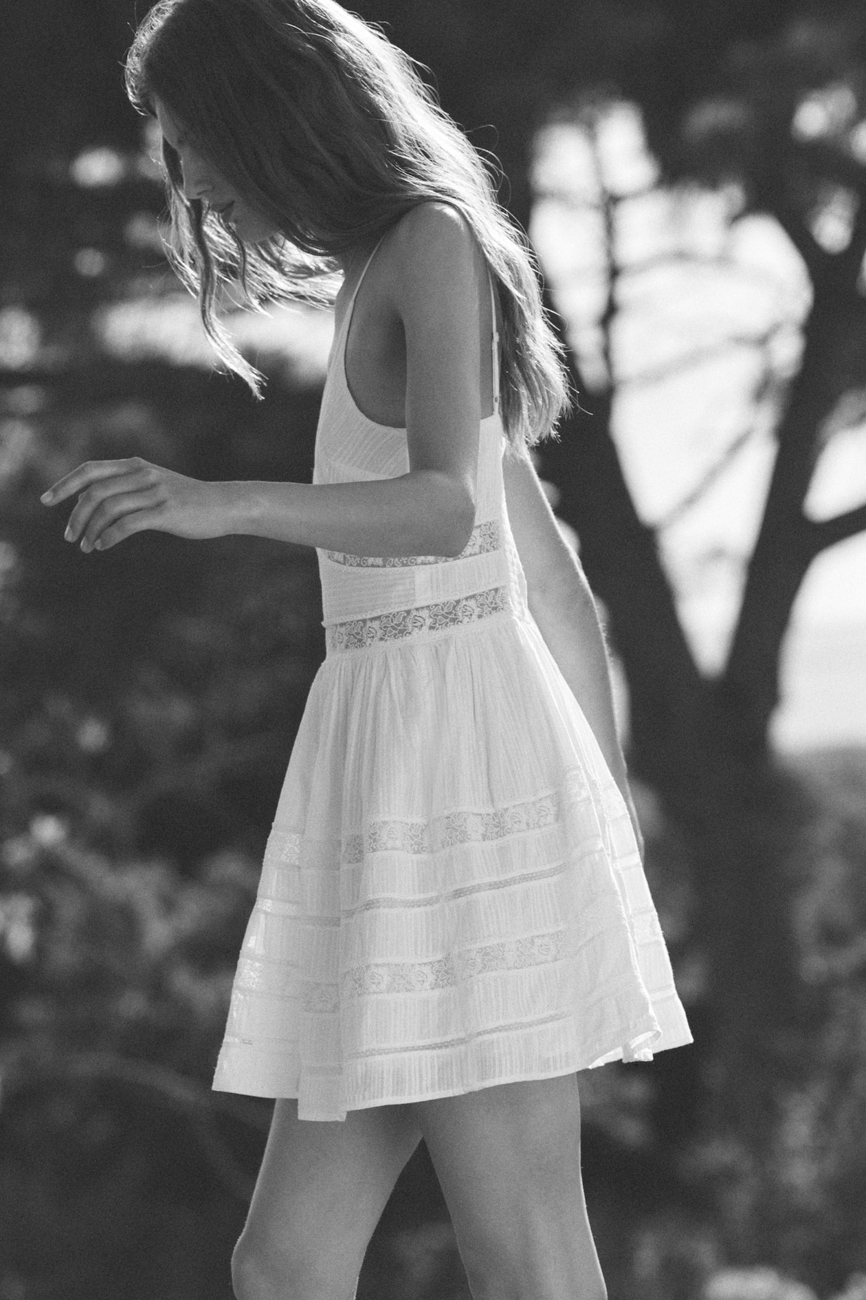 Lace-Inset Cotton Dress - image 5