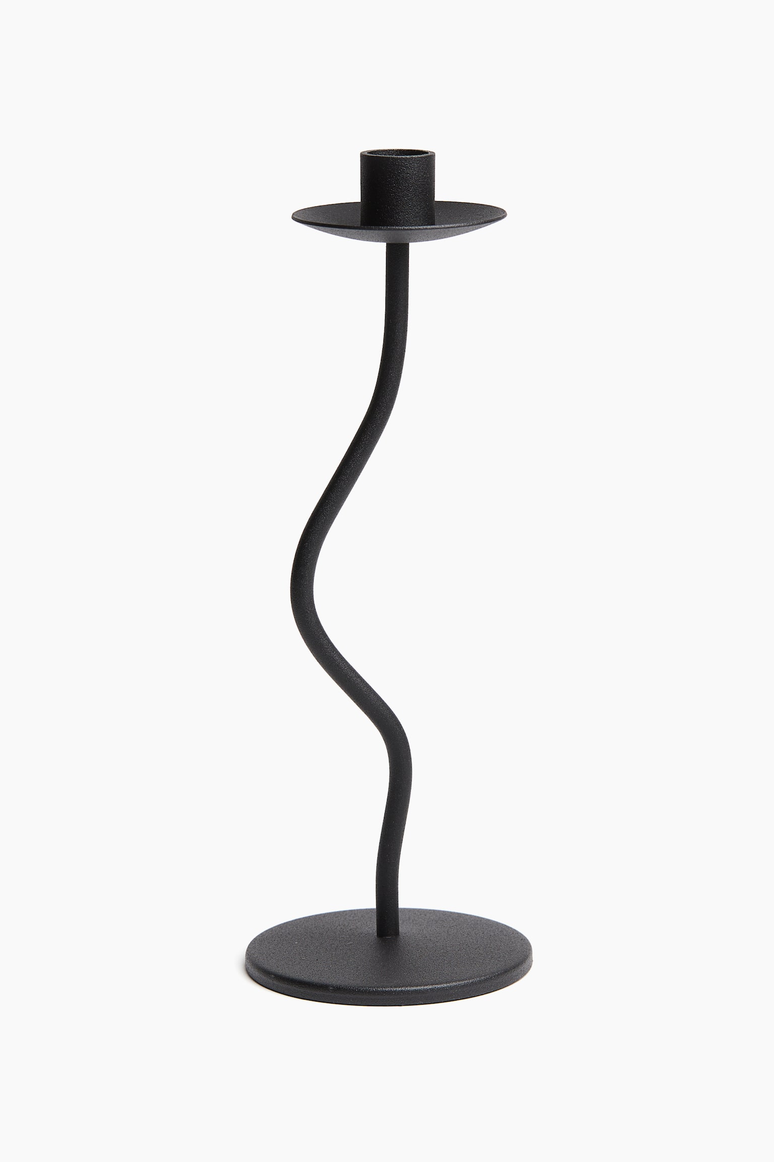 Metal candlestick - Black - 1