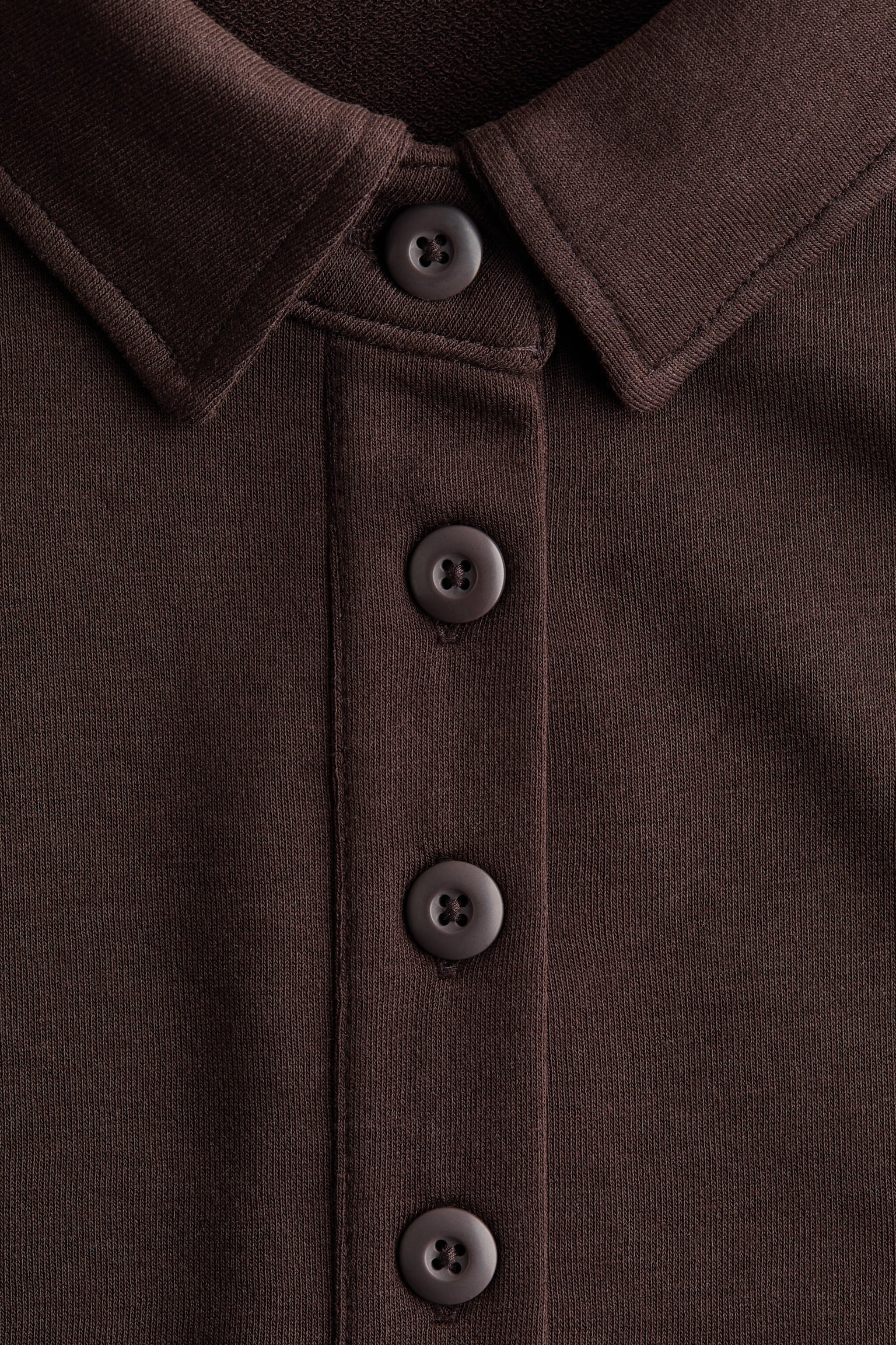 Collared sweatshirt - Dark brown/Dark dusty pink/Light grey marl/Dark grey - 2