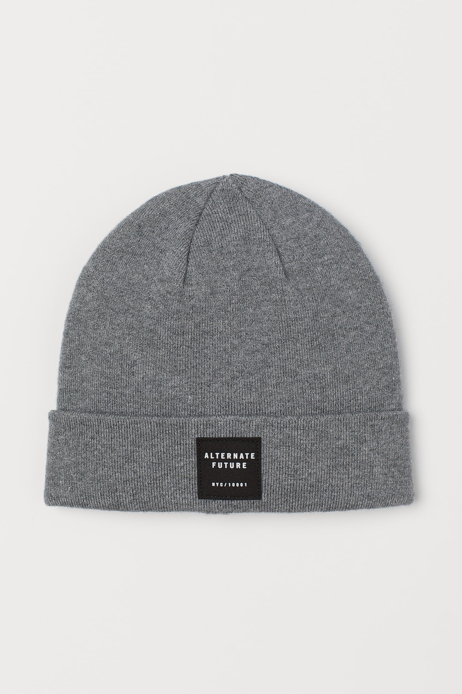 Fine Knit Beanie - Grey marle/Black - 3