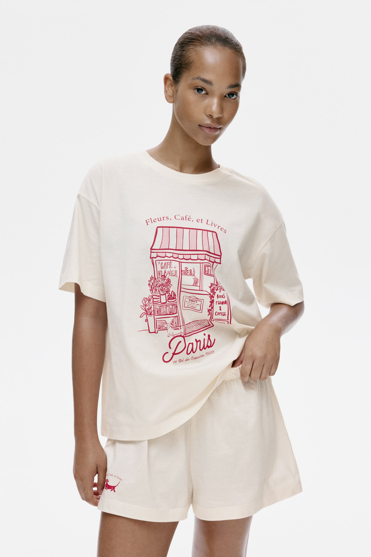 Printed pyjamas - Cream/Paris/Light turquoise/Light beige - 1