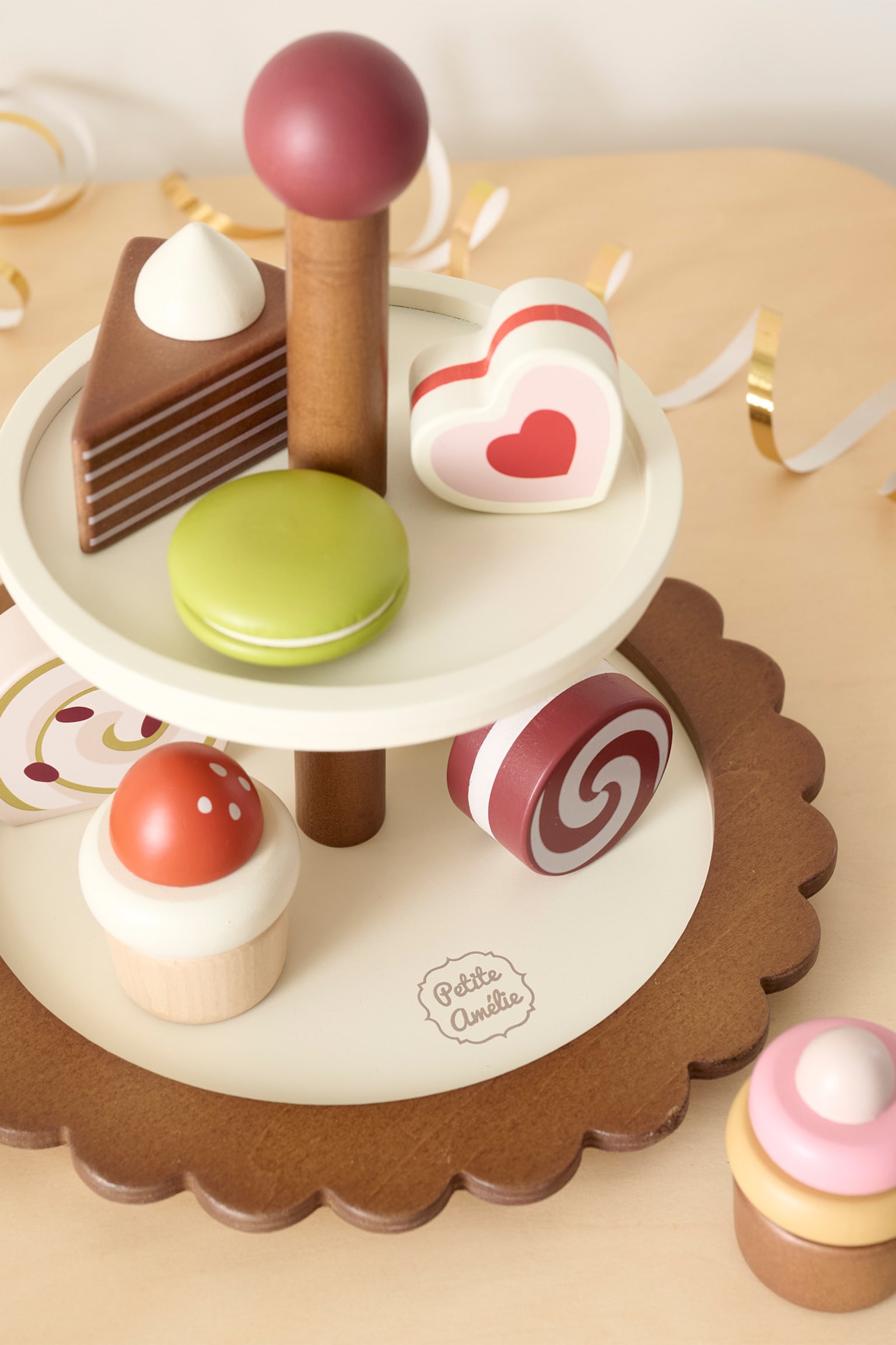 Etagère Met Gebak - Bruin/Beige - 5