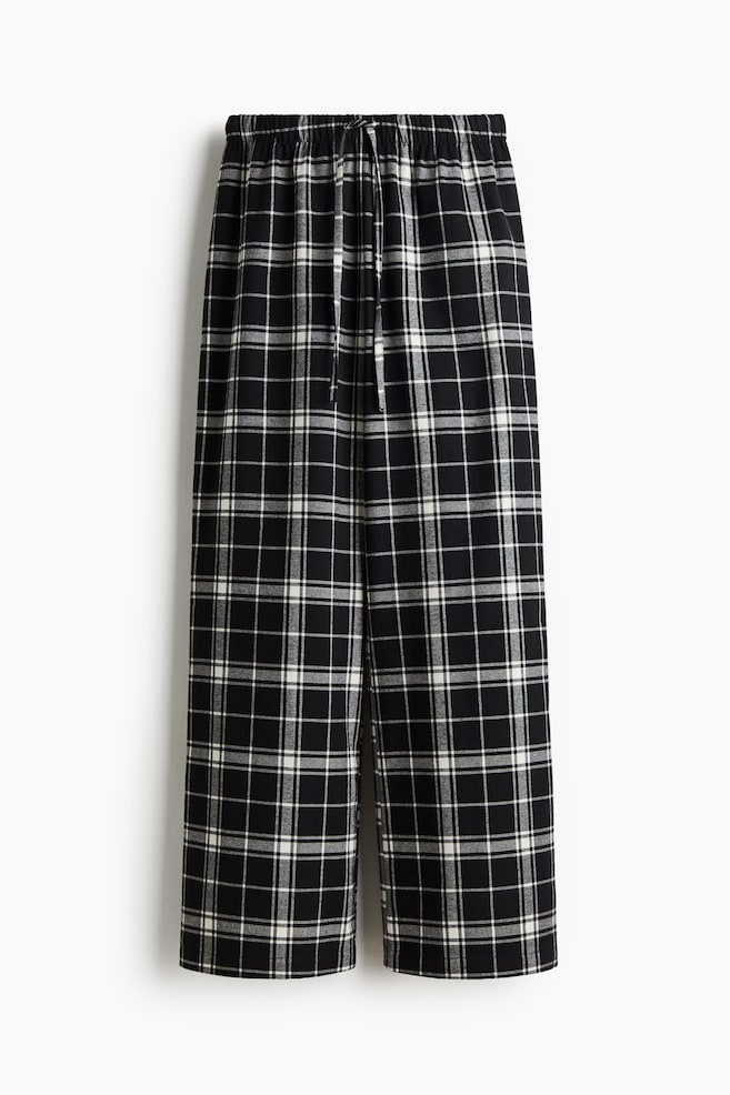 Pantalón de pijama en franela - Negro/Cuadros/Gris/Rayado/Blanco/Rayas gris claro/Azul/Cuadros - 1