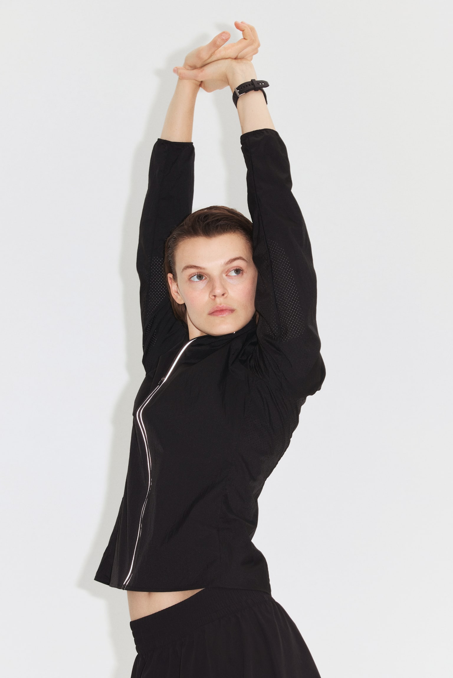 ז'קט ריצה דק DryMove™‎ - שחור/ורוד עדין - 8