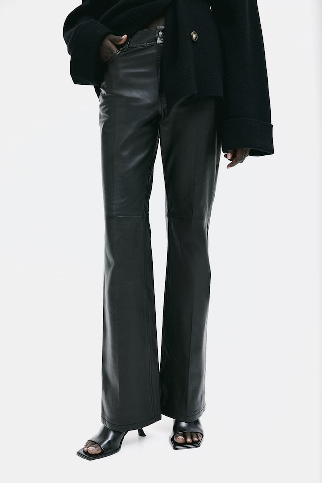 Leather trousers - Black/Black - 1