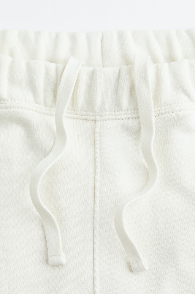 Shorts in cotone Relaxed Fit - Bianco panna - 3