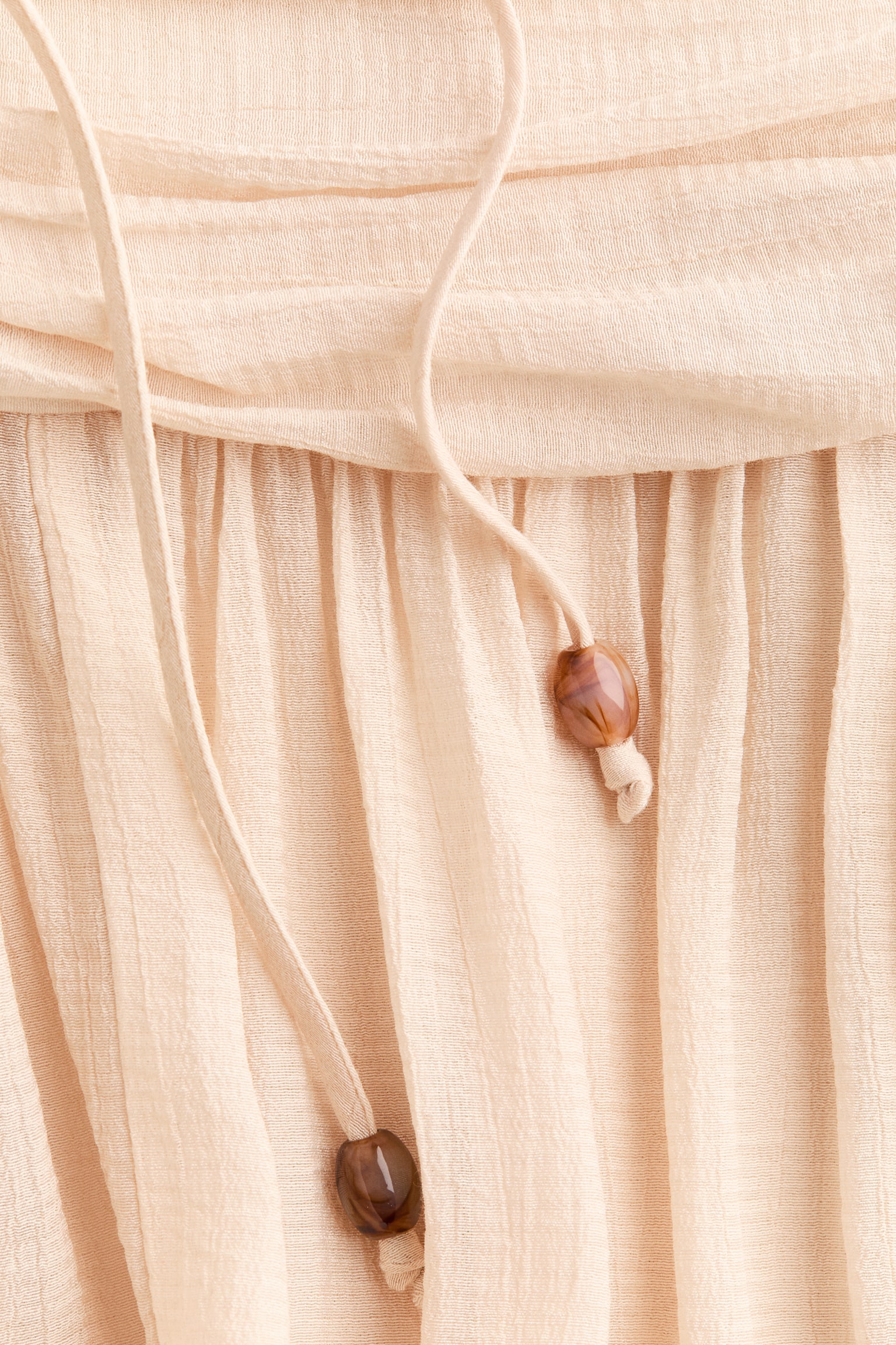 Gathered crêpe skirt - Pale orange - 5
