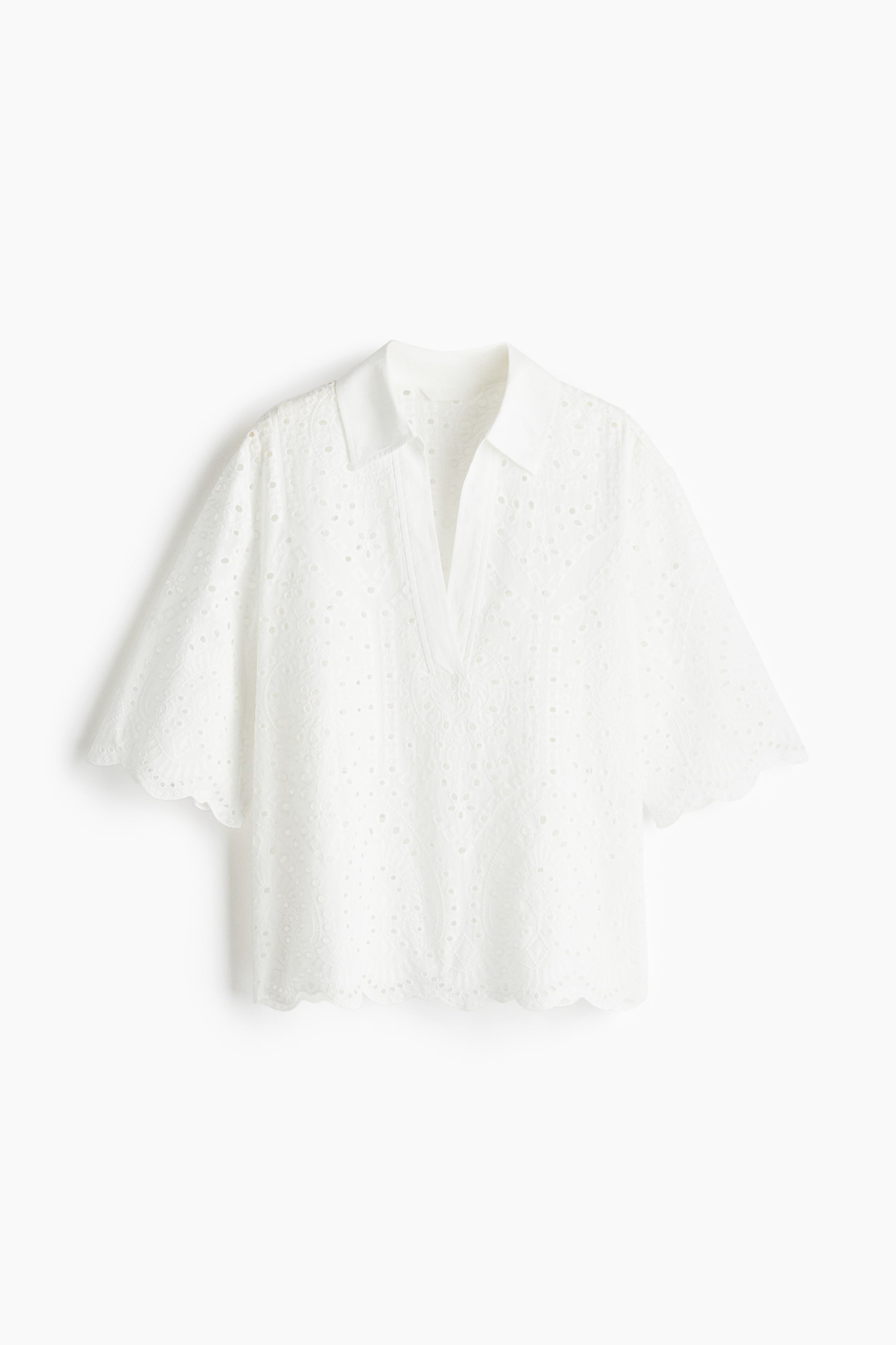 Eyelet-Embroidered Cotton Shirt