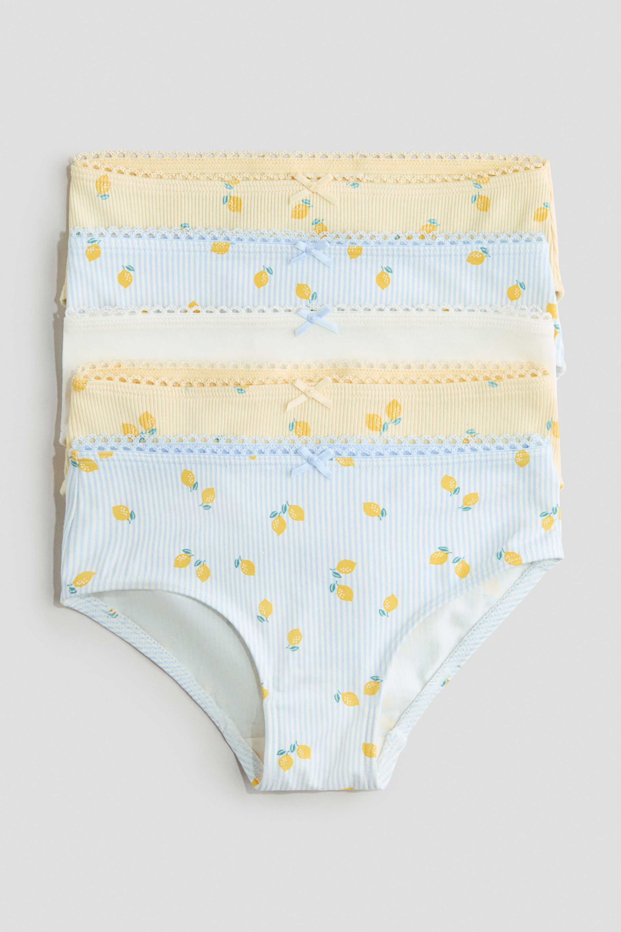 View larger image: 5-pack cotton briefs - Light blue striped/Lemons - Kids | H&M 1