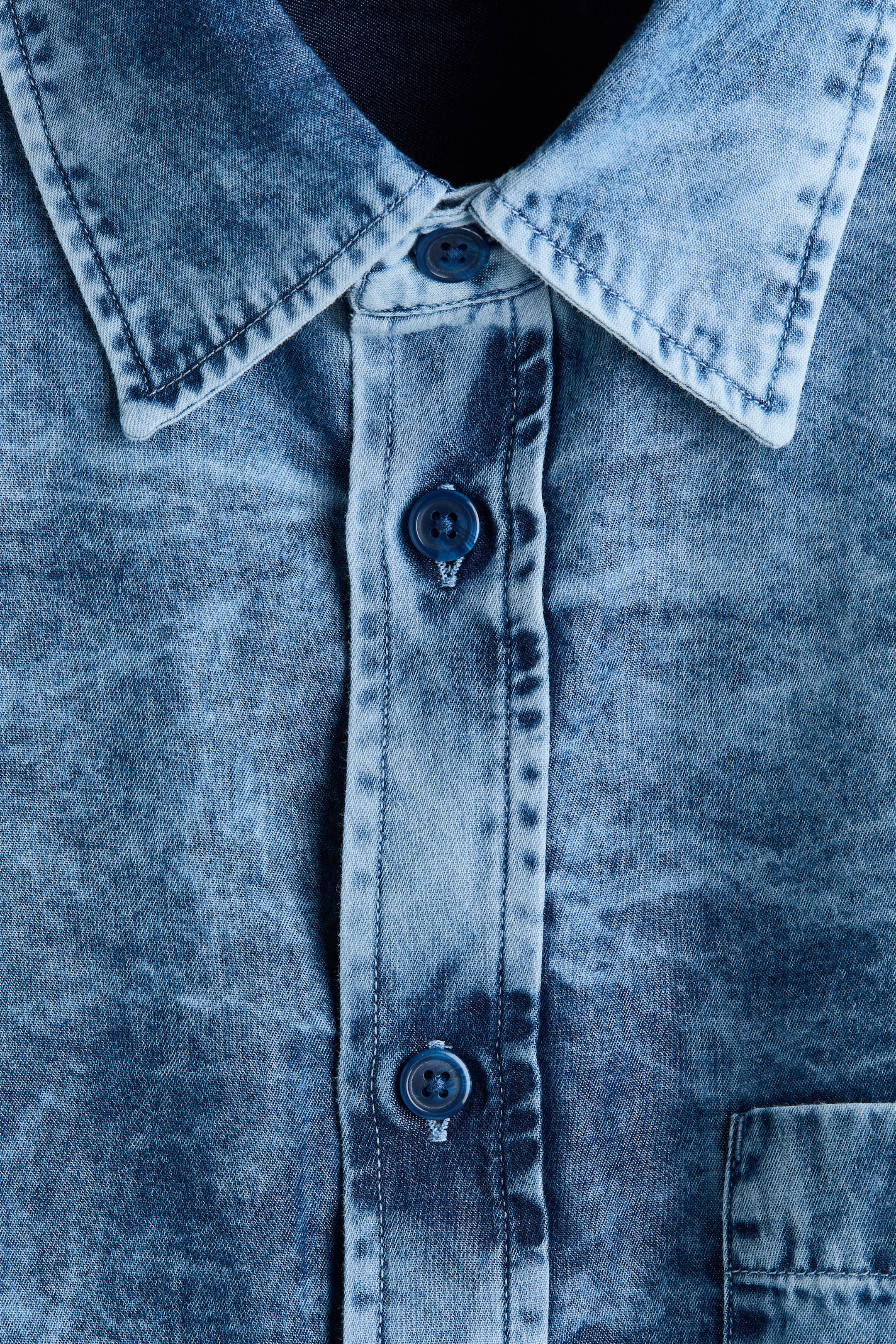 Relaxed-Fit Washed Denim Shirt