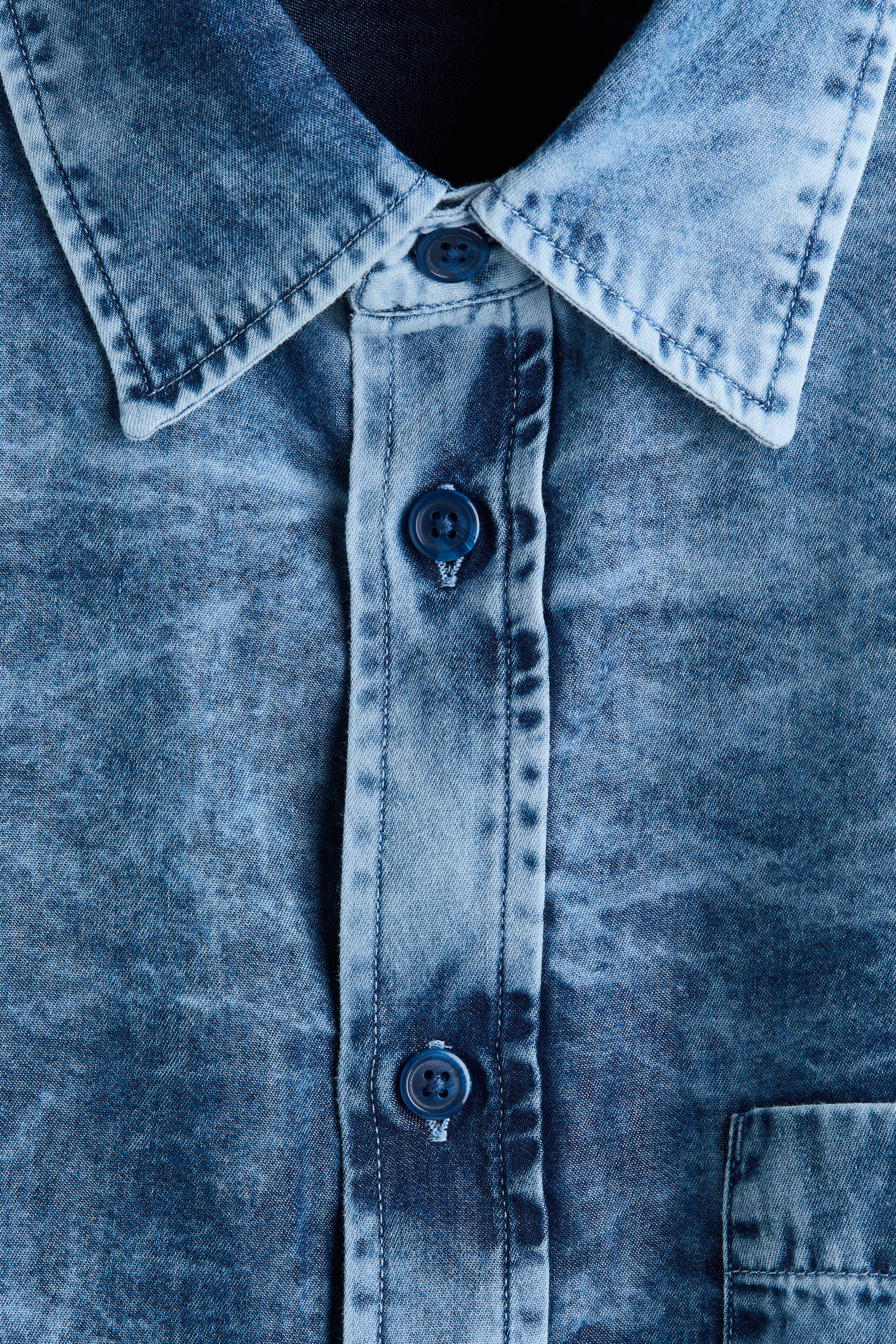 Relaxed-Fit Washed Denim Shirt