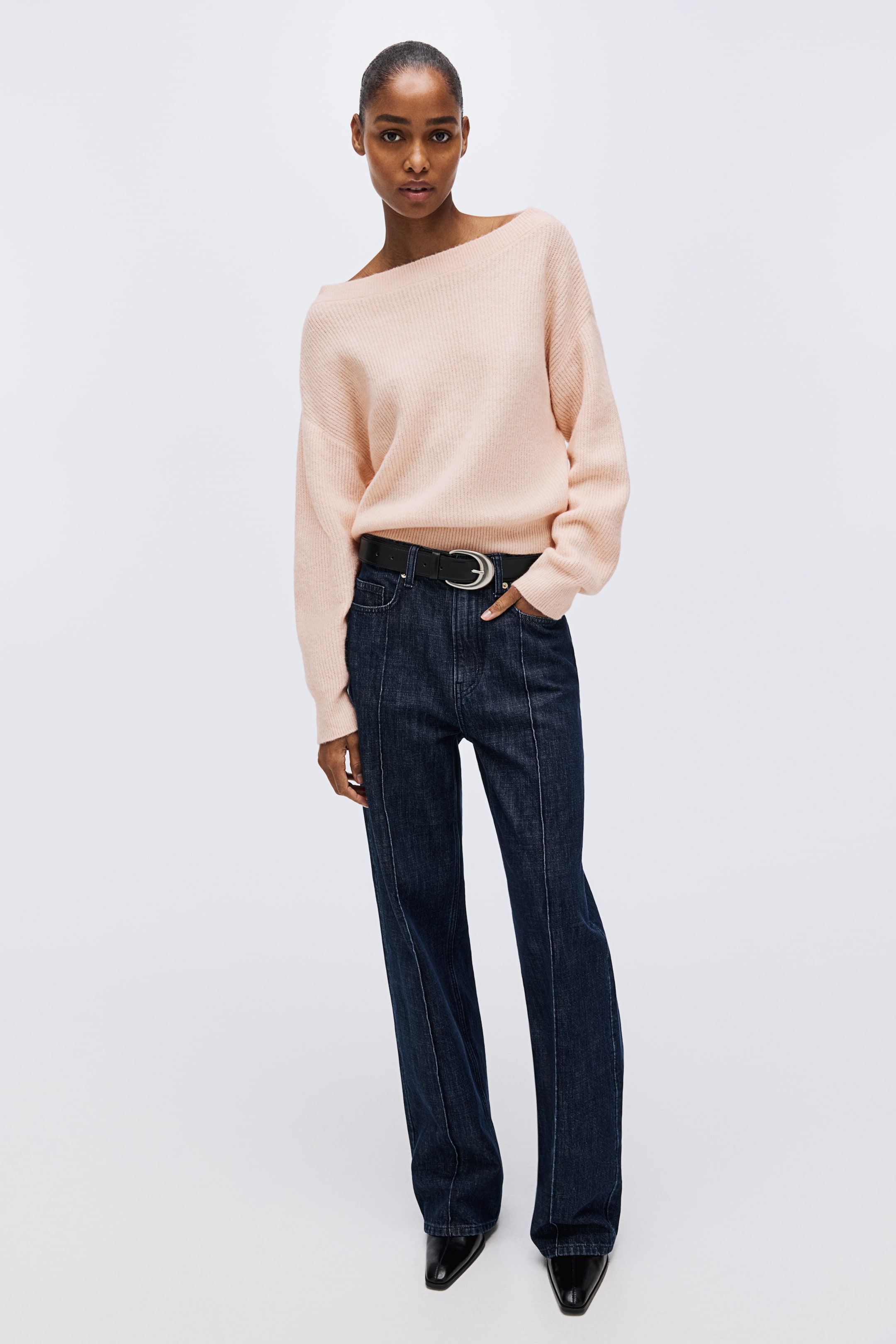 Oversized Boat-Neck Sweater