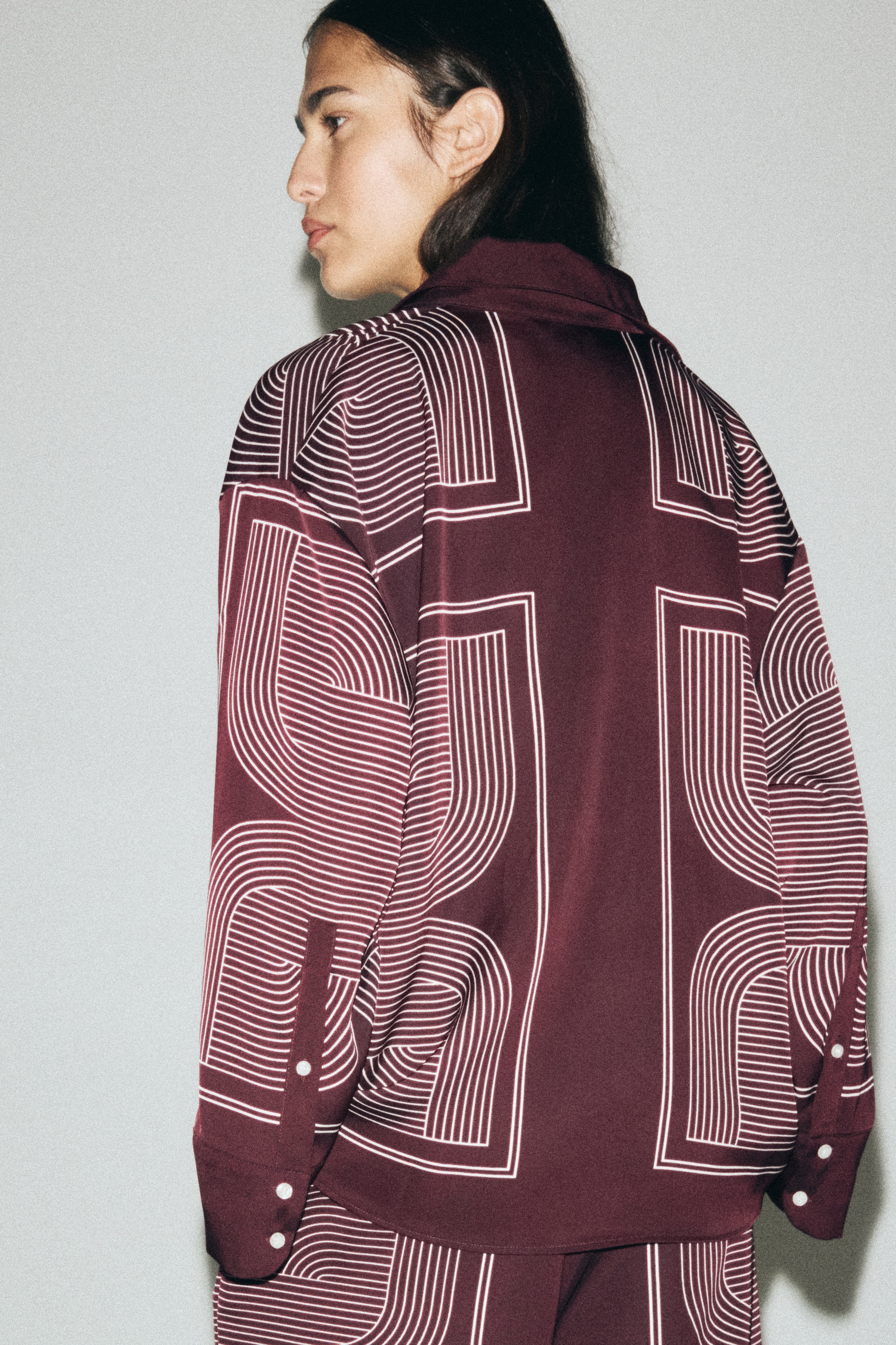Oversized twill shirt