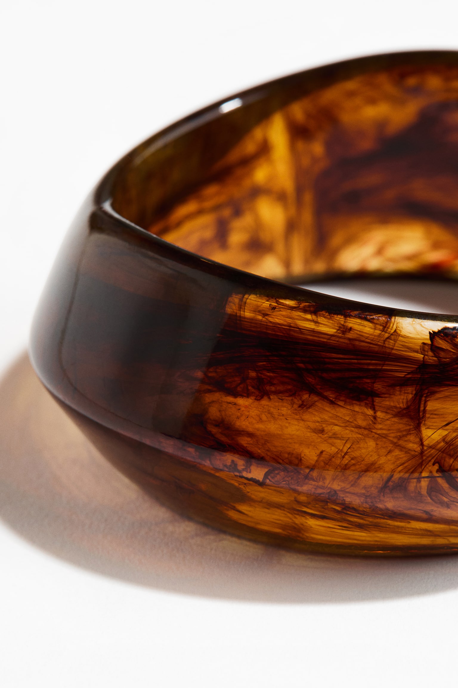 Chunky Bangle Bracelet - Brown/marbled/Dark brown/marbled - 2