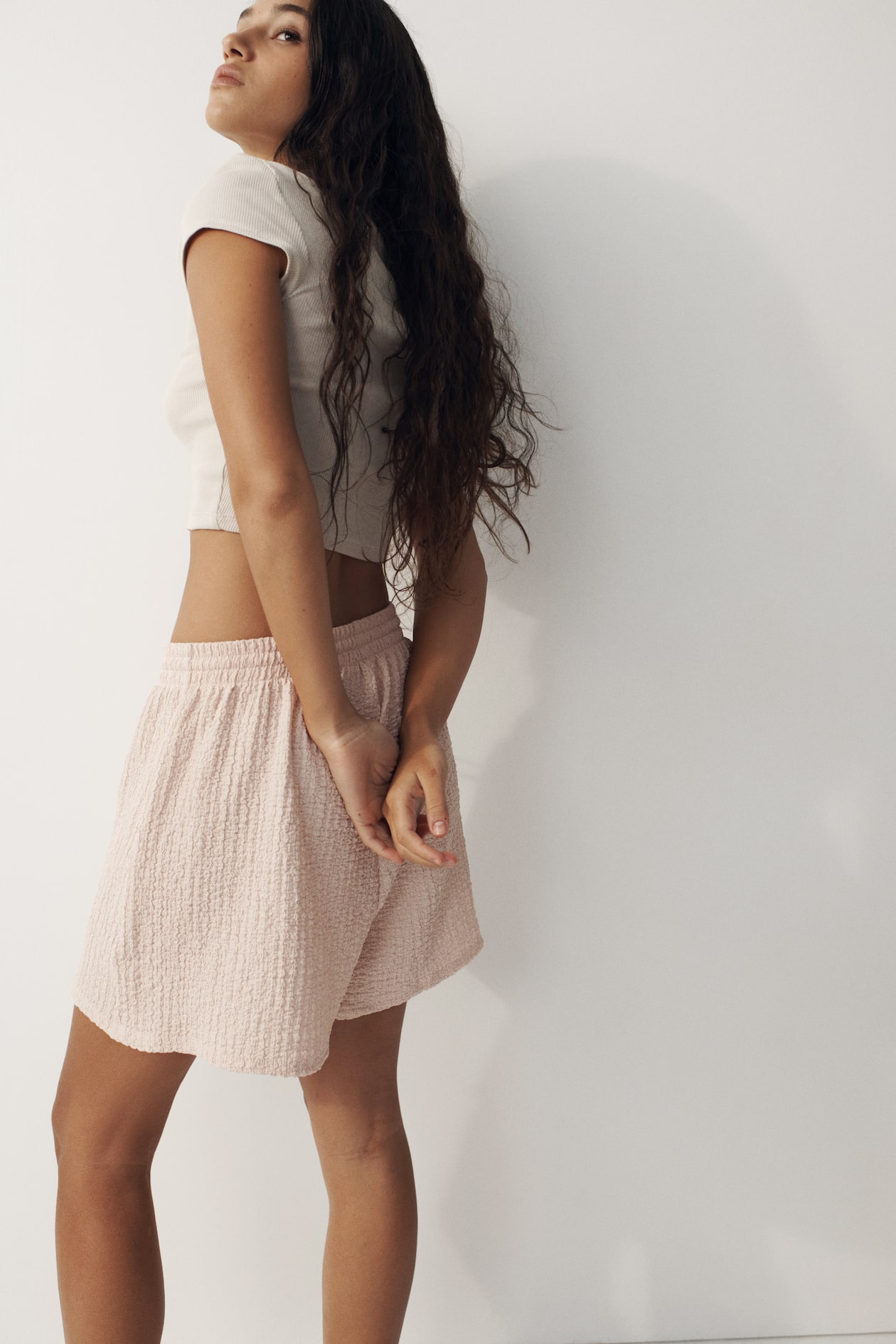 Textured Jersey Drawstring Shorts - image 4
