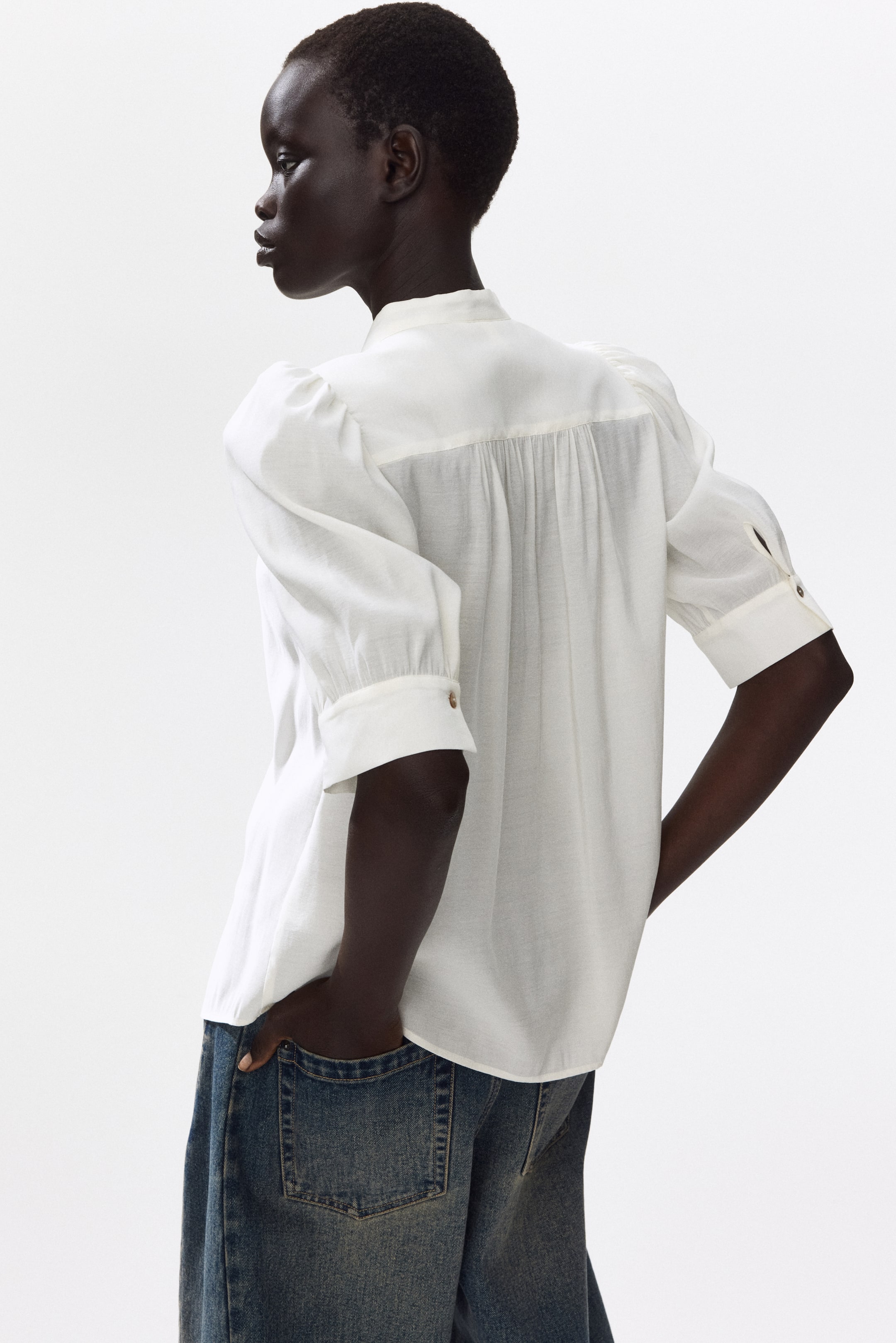 Puff-Sleeved Blouse