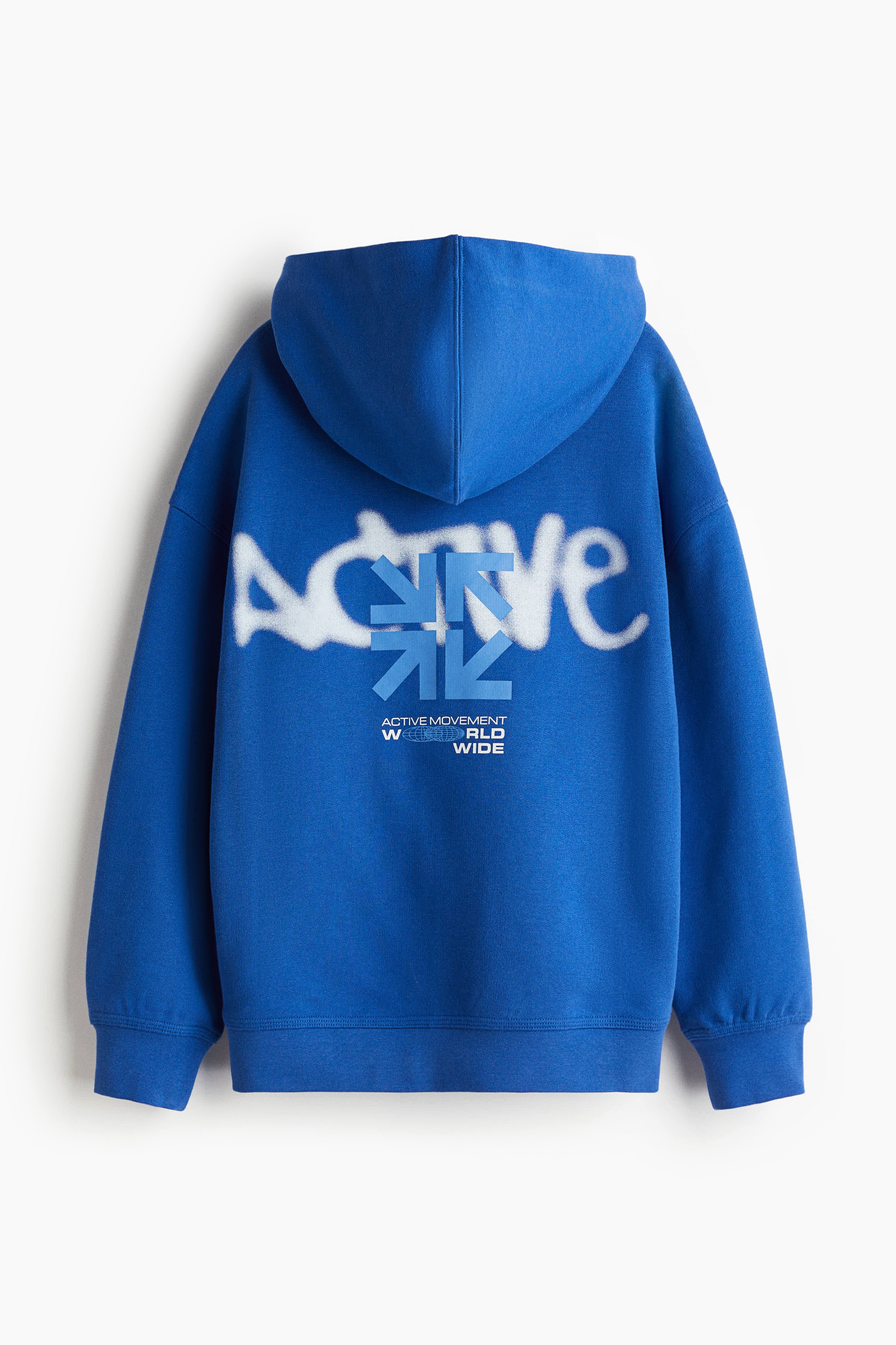 Activewear Hoodie - Blue/Worldwide/Black