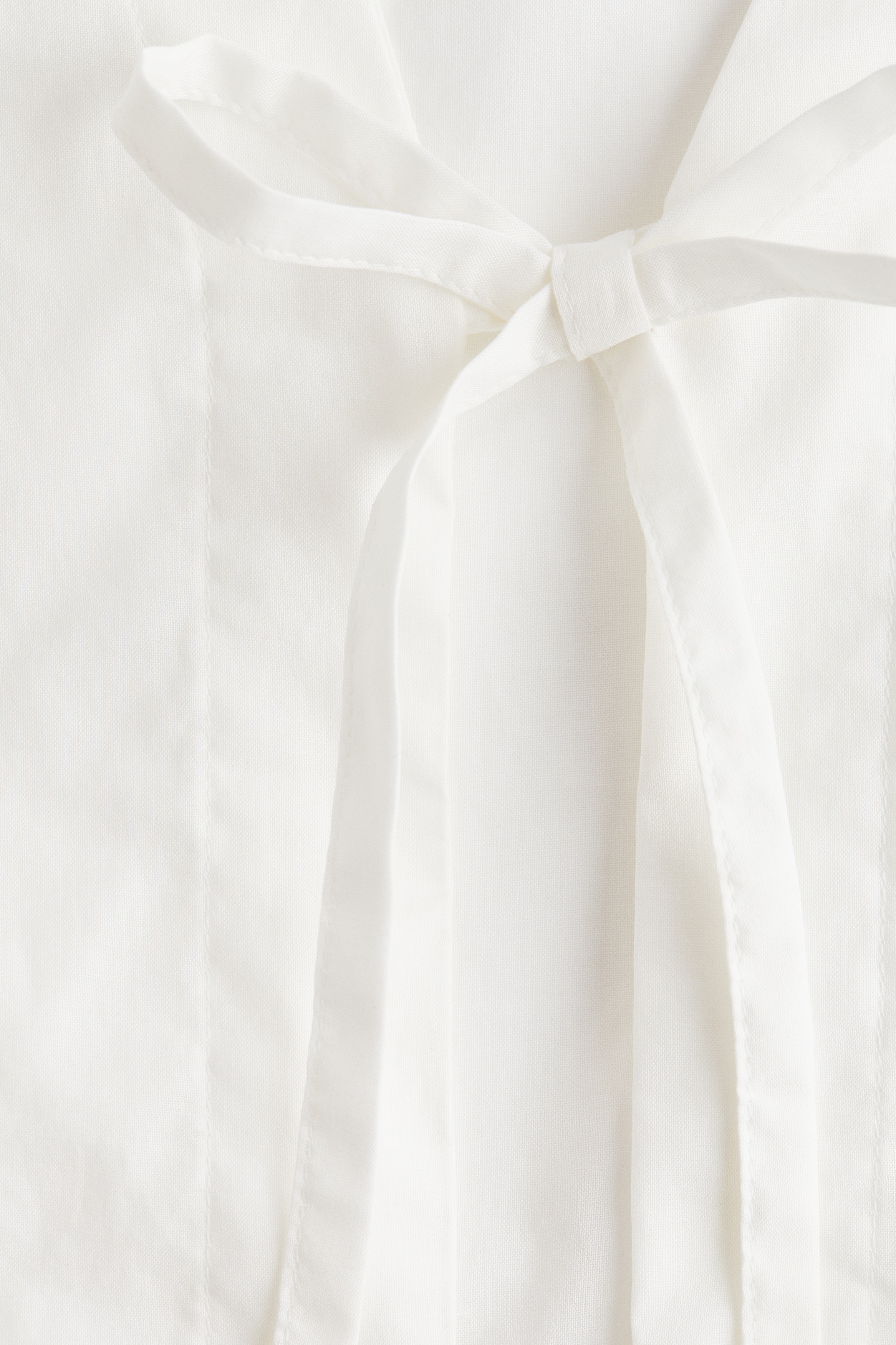 Tie-front cotton blouse