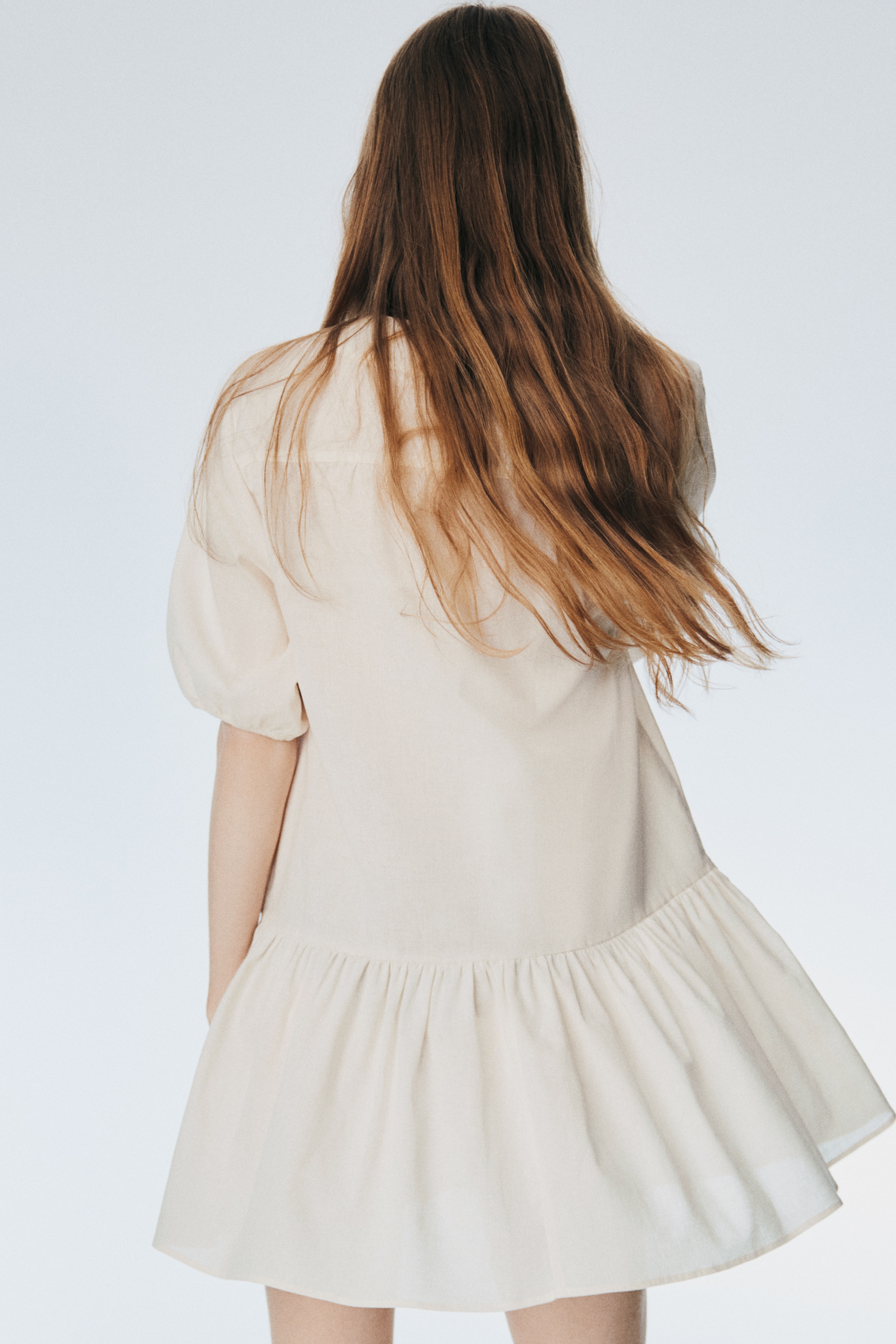 Ladies - Cream Flared-Hem Dress - Size: XXL - H&M Ladies - Cream Flared-Hem Dress - Size: XXL - H&M