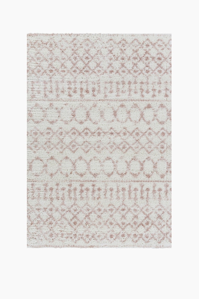 Aliyah Shag Global Plush Soft Pile Rug - Pink - 1