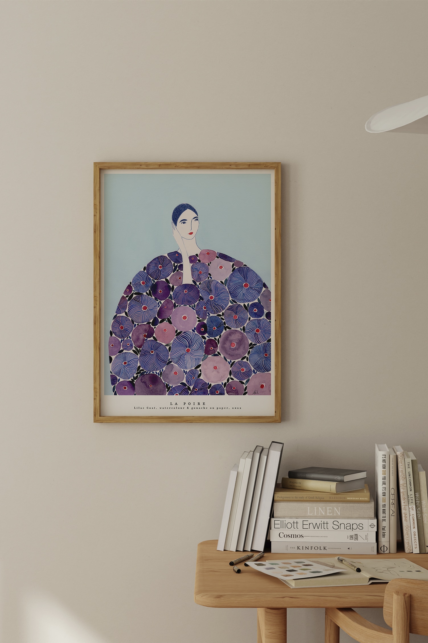 La Poire - Lilac Coat - Syren/kvinde I Lilla Frakke