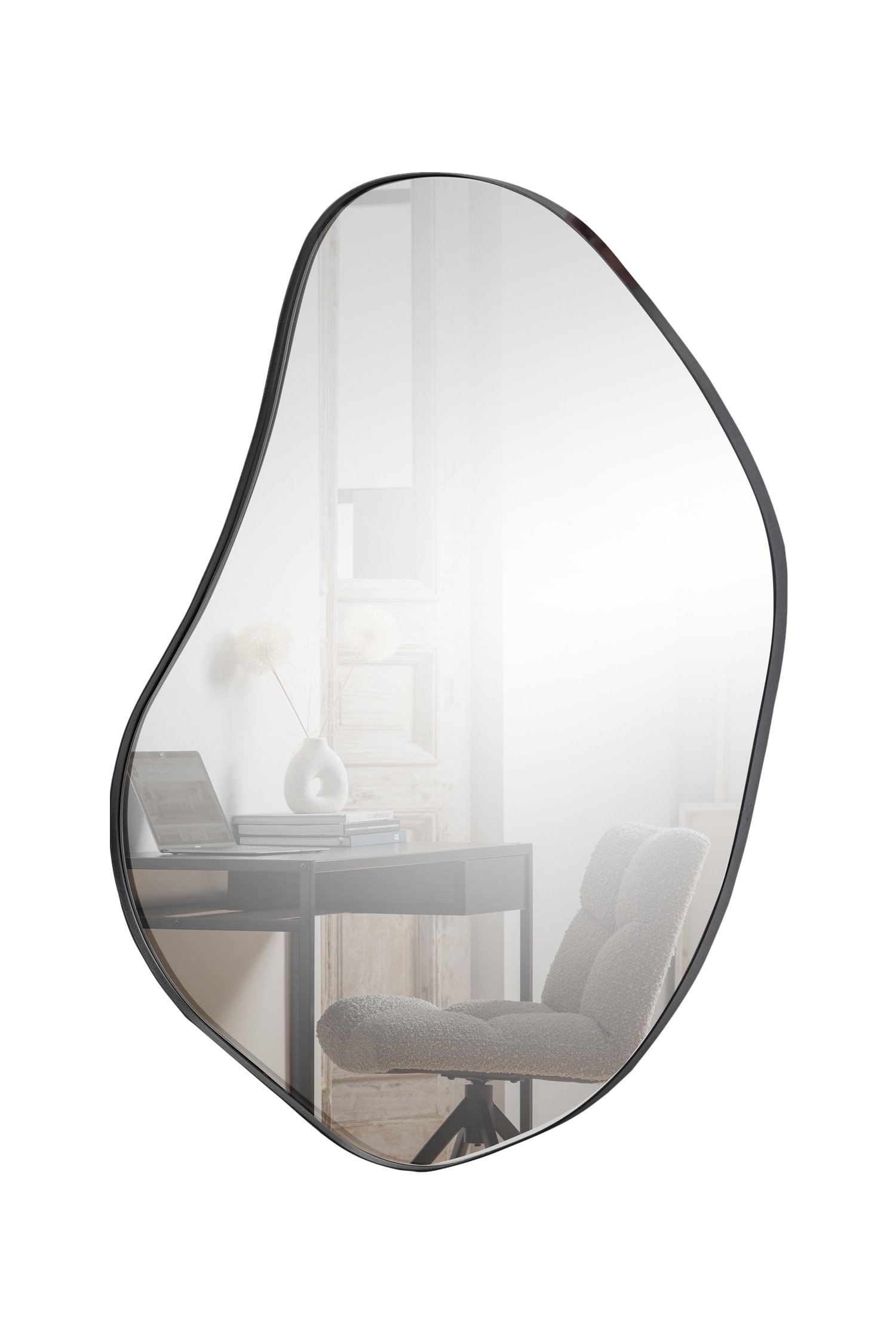 Miroir Rond Avec Cadre Noir H&M - Diamètre 25 Cm - Neuf Sous Emballage - Déco Murale Moderne Et élégante