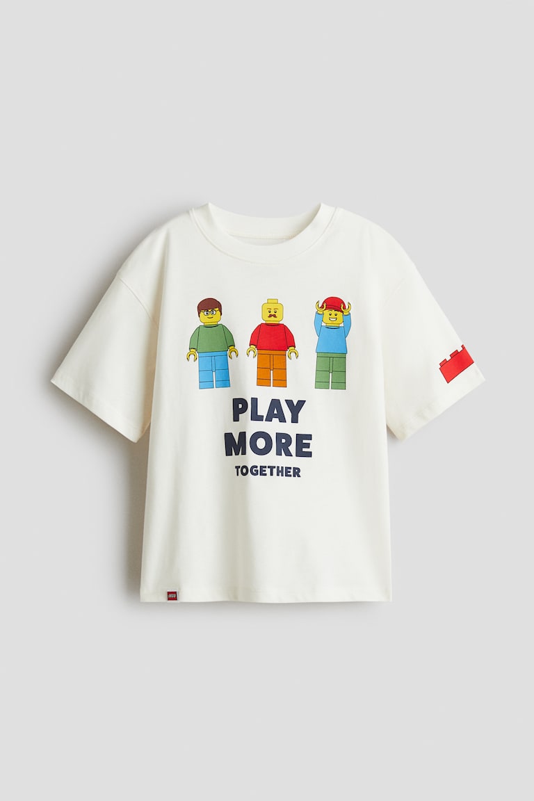 オーバーサイズ プリントTシャツ - クリーム／LEGO - Kids | H&M JP