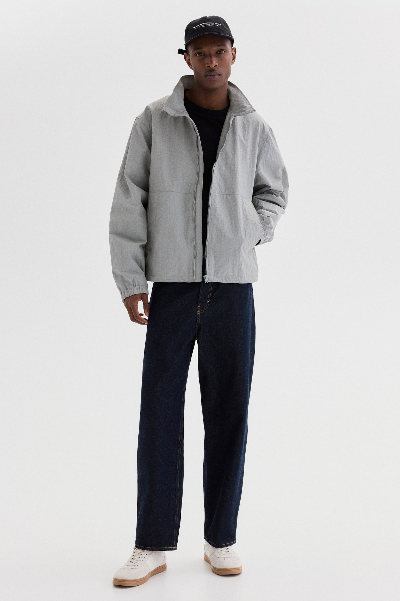 Water-repellent windbreaker - Light grey/Black - 7