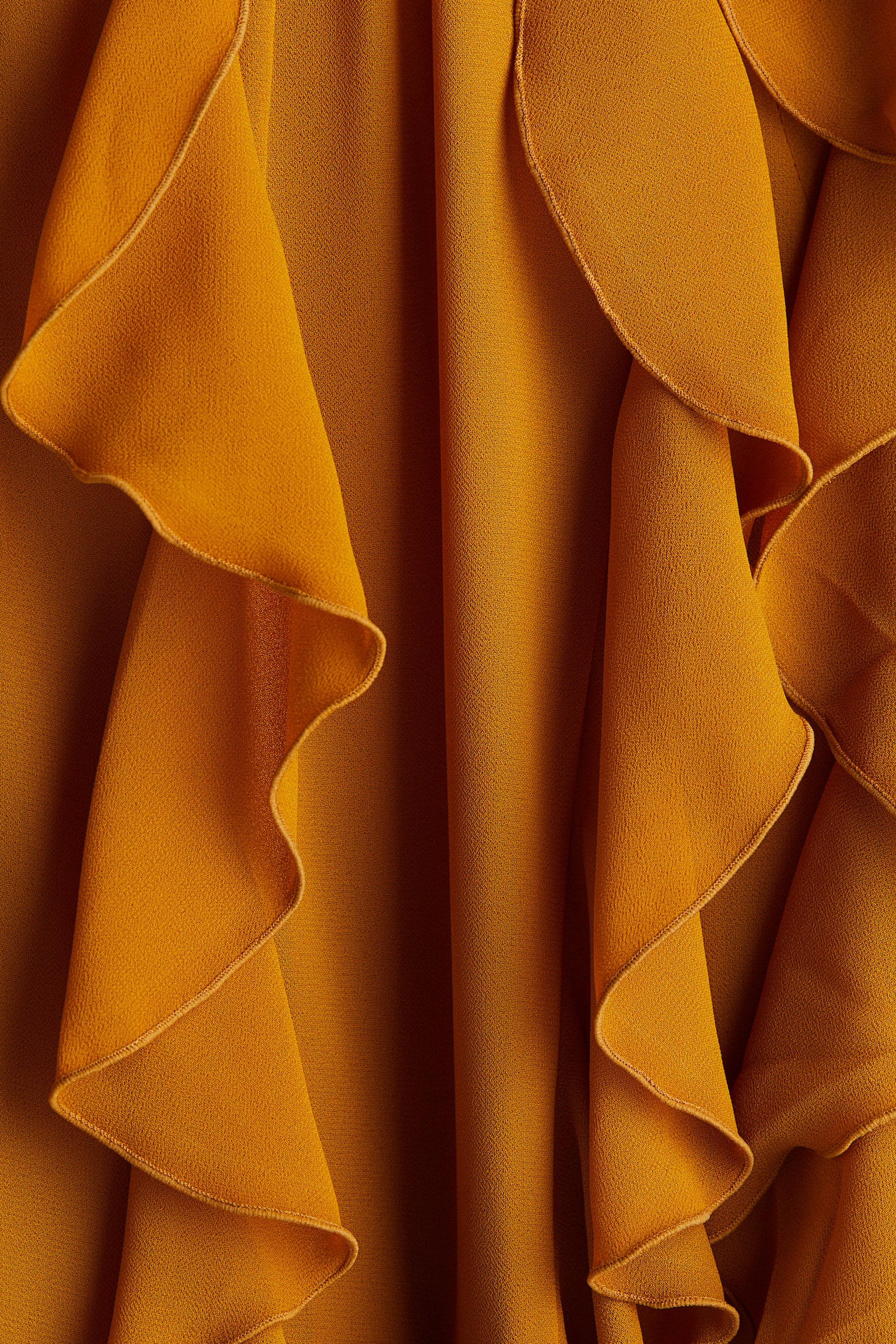 荷葉邊女衫 - 深黃色 - 4